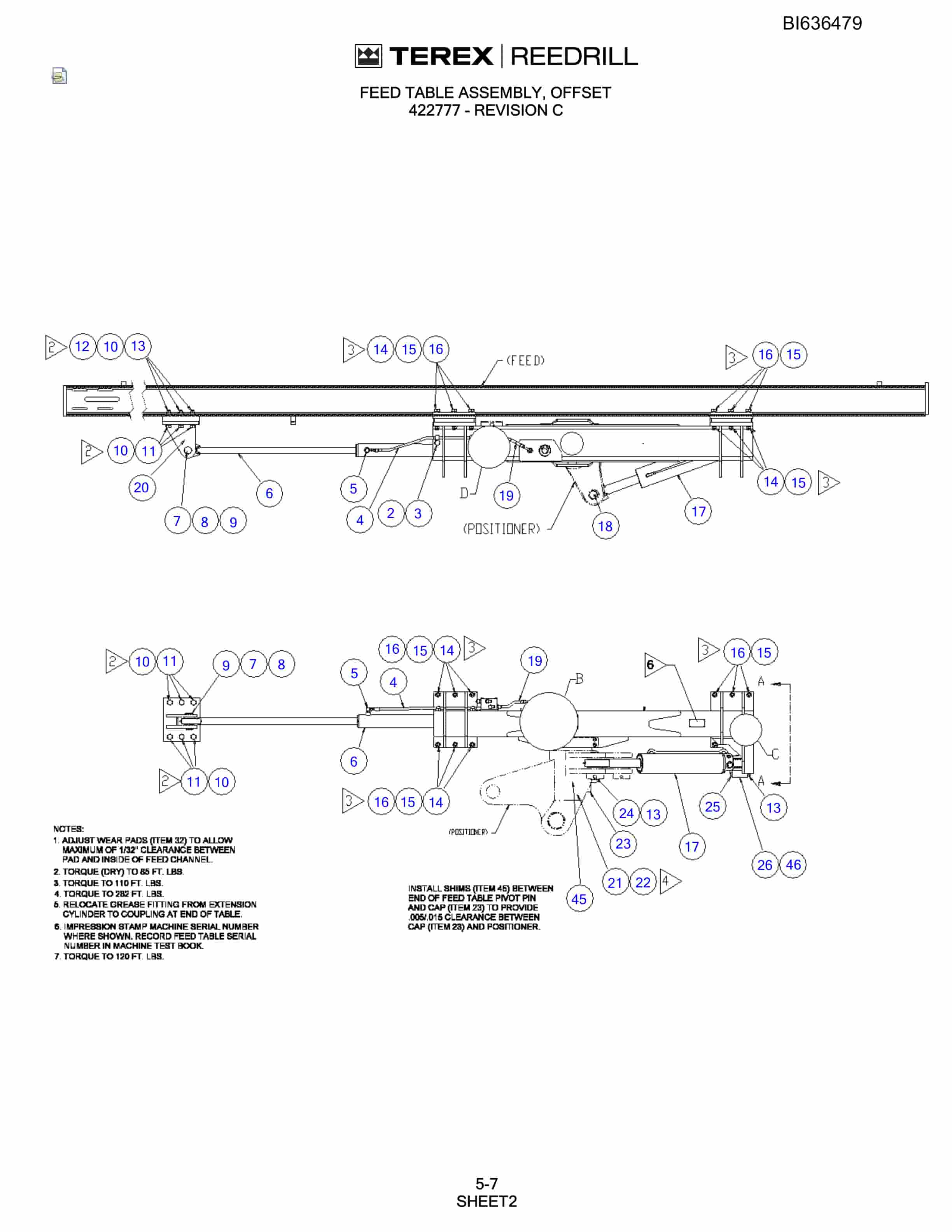 Bucyrus SD345S Hydra-Trac Self-Contained Hydraulic Track Drills Parts Catalog BI636479-2