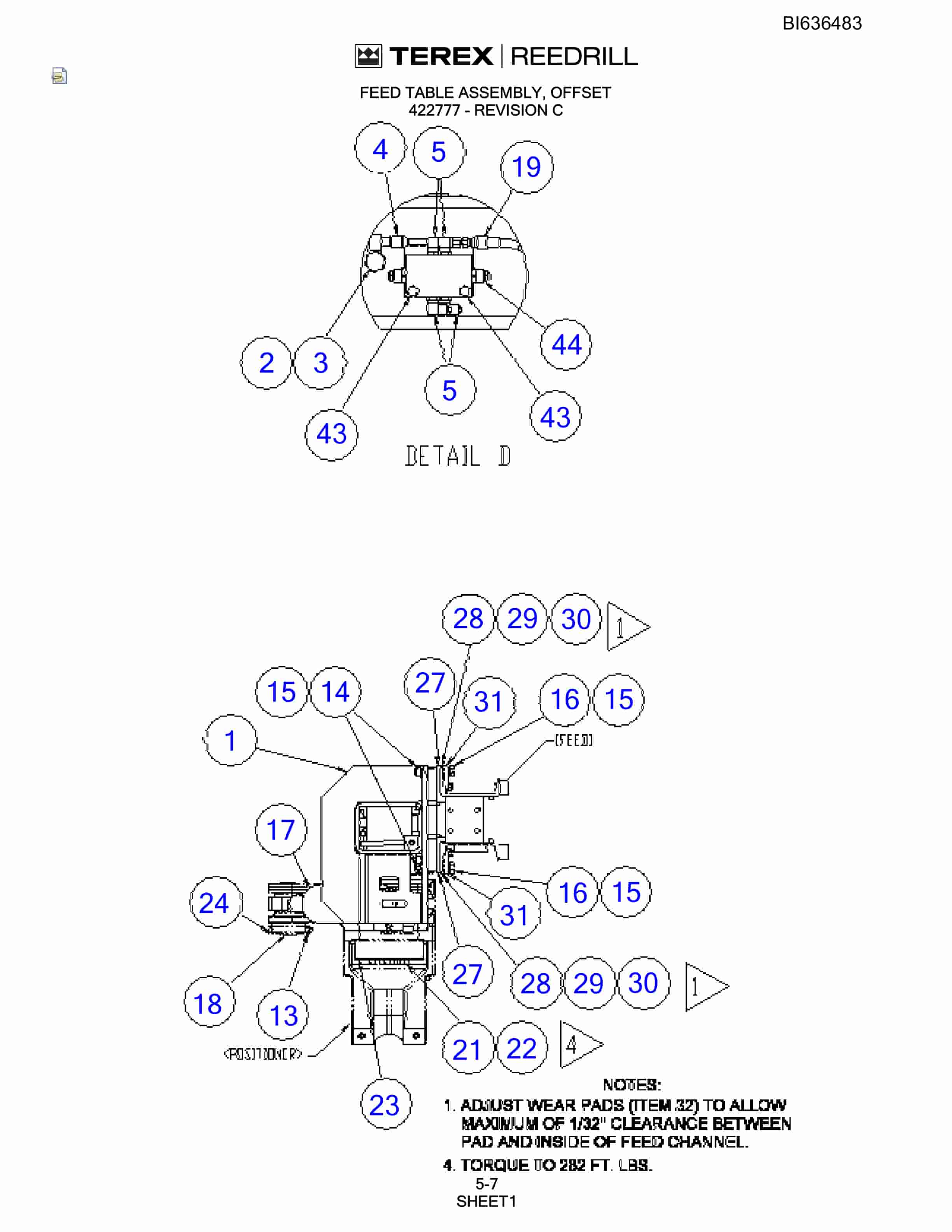 Bucyrus SD345S Hydra-Trac Self-Contained Hydraulic Track Drills Parts Catalog BI636483-2