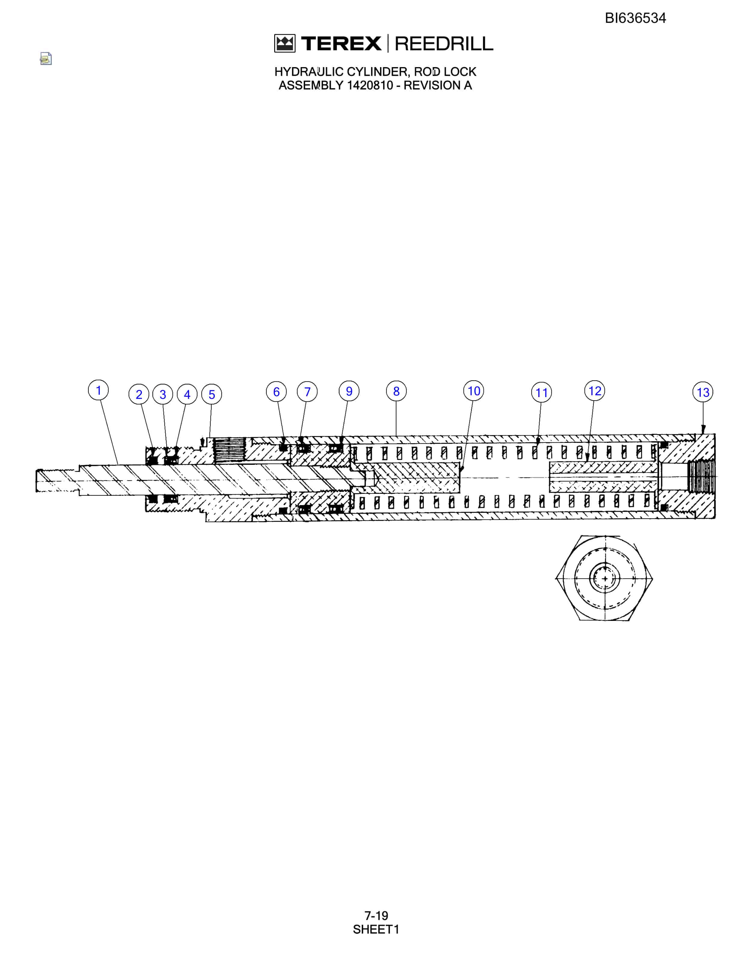 Bucyrus SD345S Hydra-Trac Self-Contained Hydraulic Track Drills Parts Catalog BI636534-3