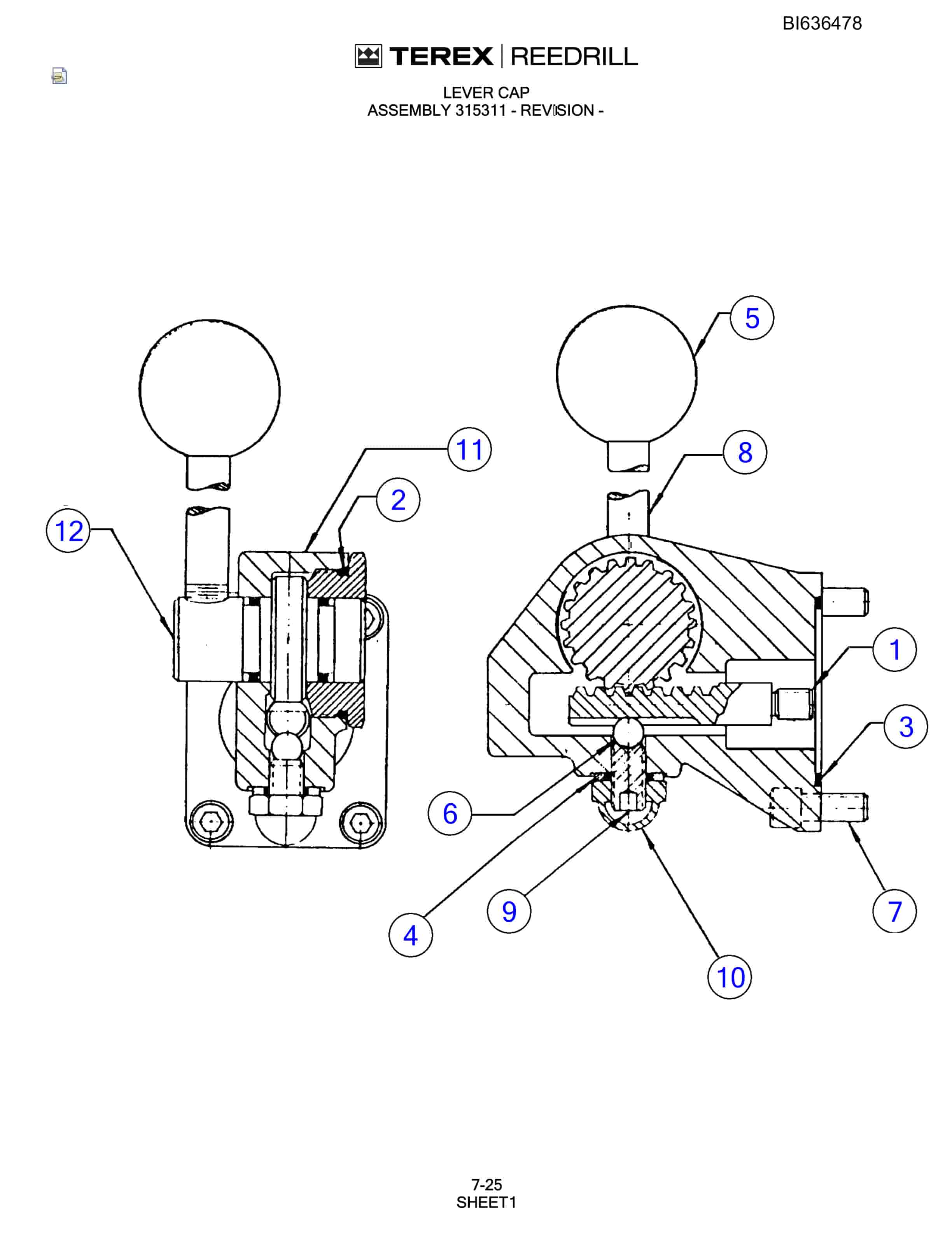 Bucyrus SD345S Parts Catalog BI636478-5