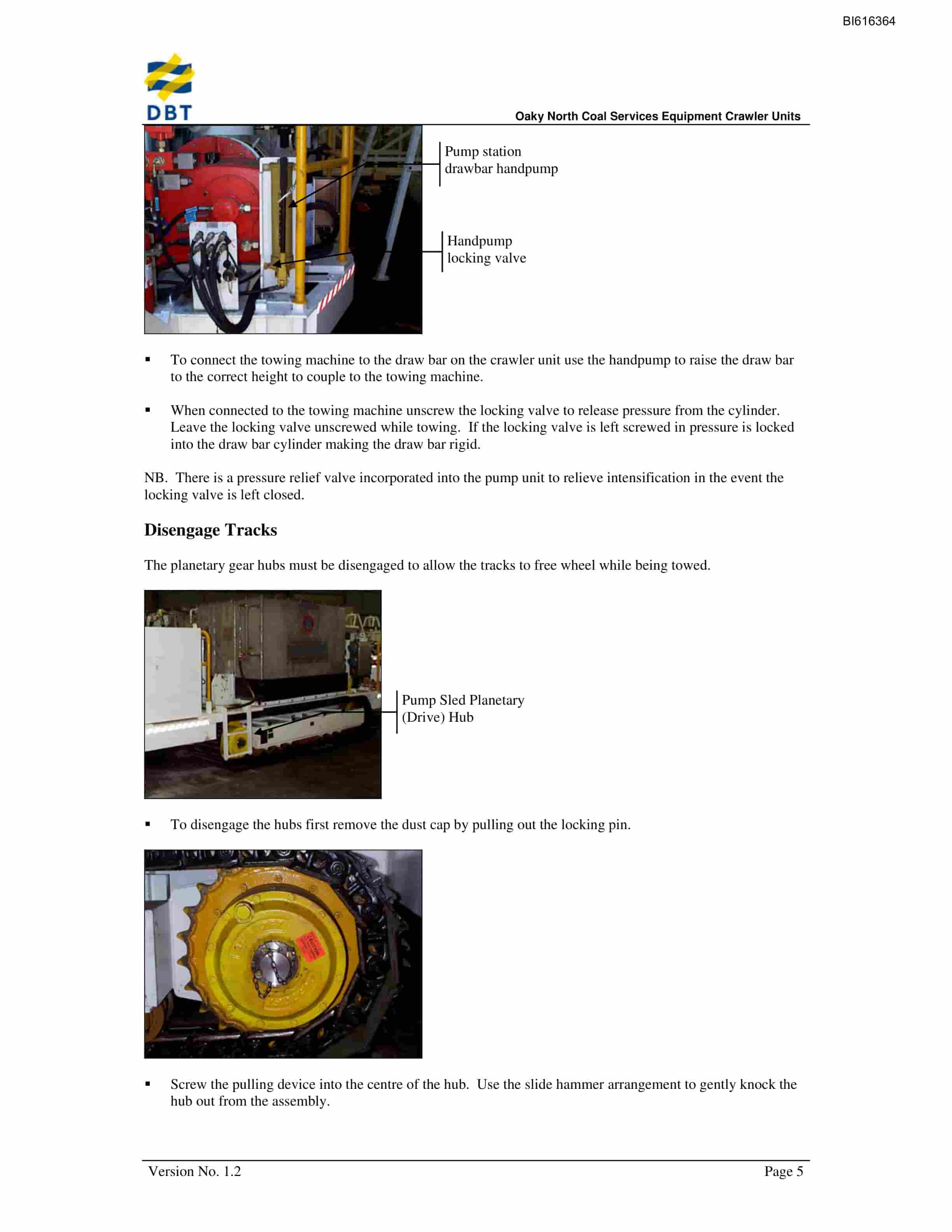 Bucyrus Services Equipment Crawler Units Technical Manual BI616364-2