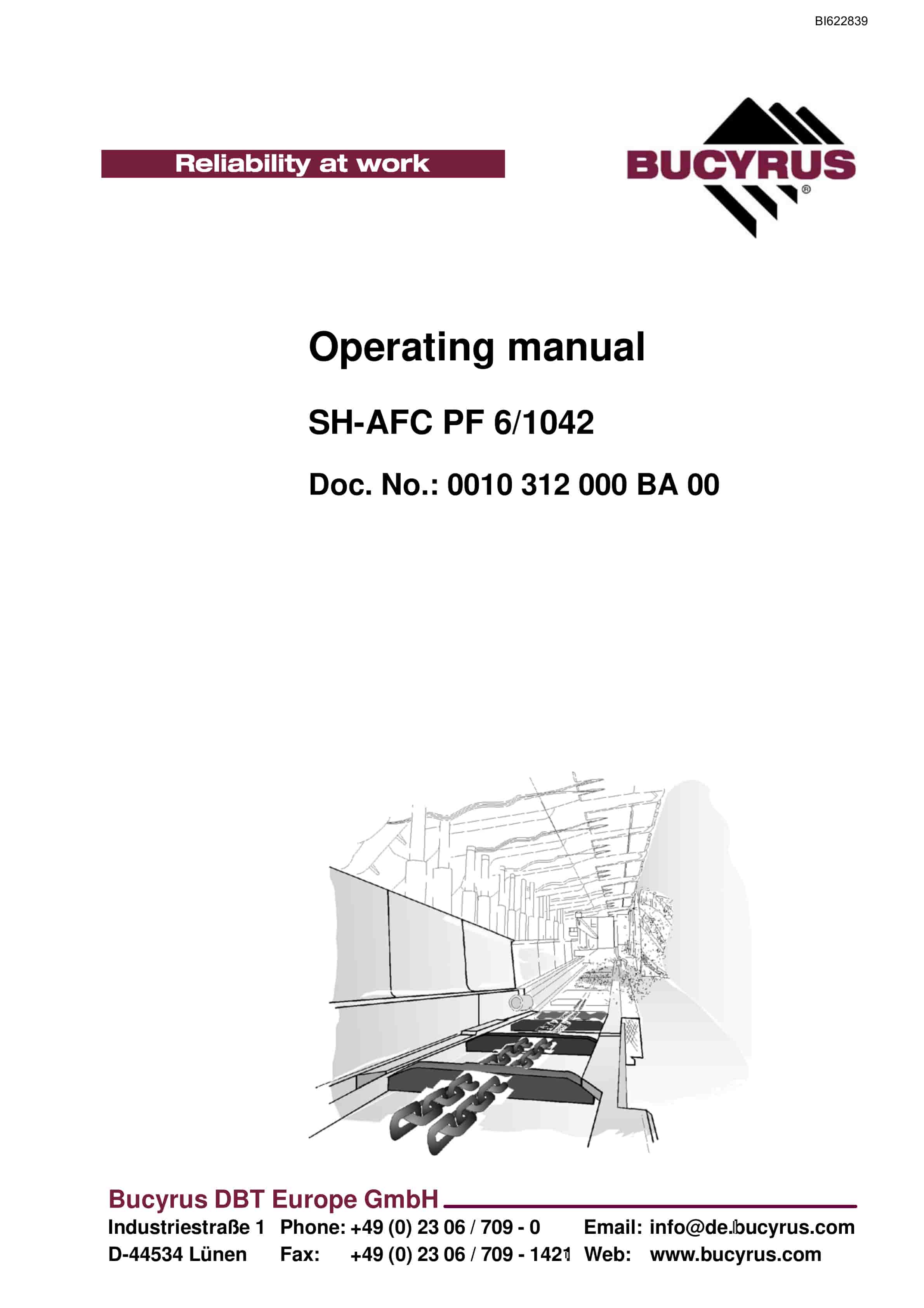 Bucyrus SH-AFC PF 6-1042 Operating Manual BI622839
