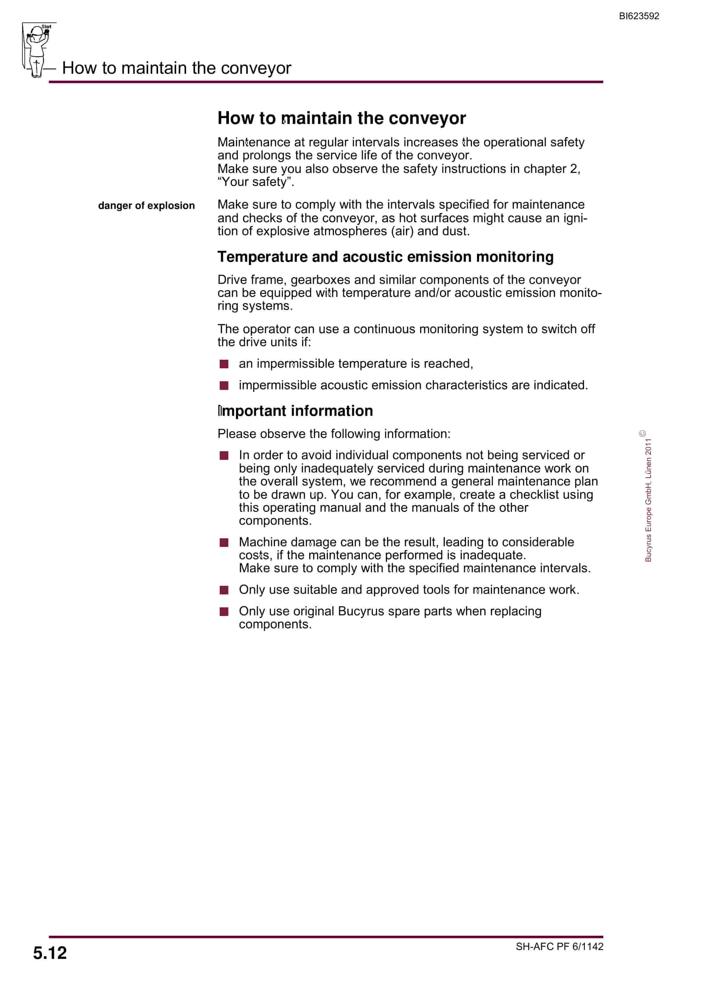Bucyrus SH-AFC PF 6-1142 Operating Manual BI623592-4