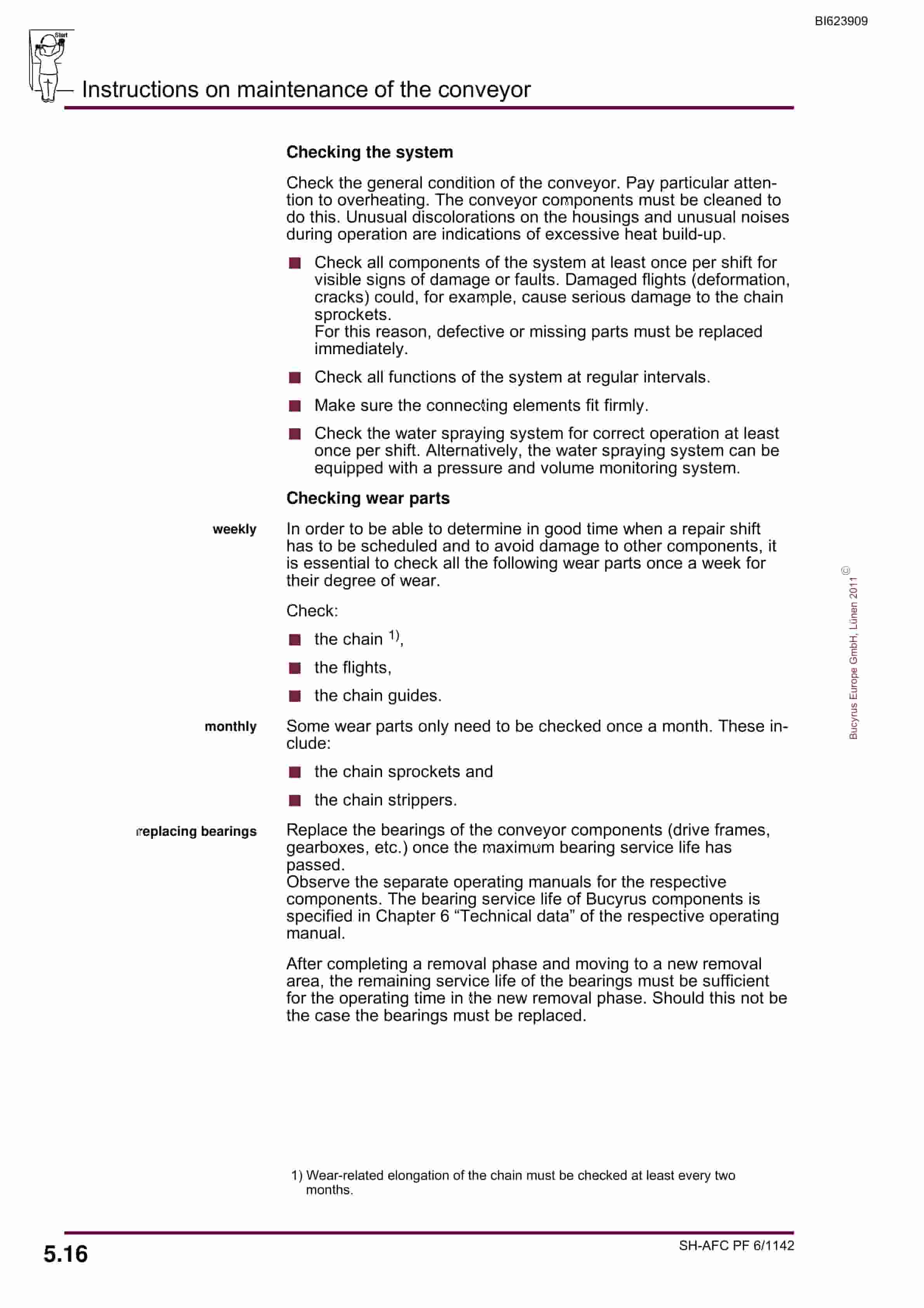 Bucyrus SH-AFC PF 6-1142 Operating Manual BI623909-4