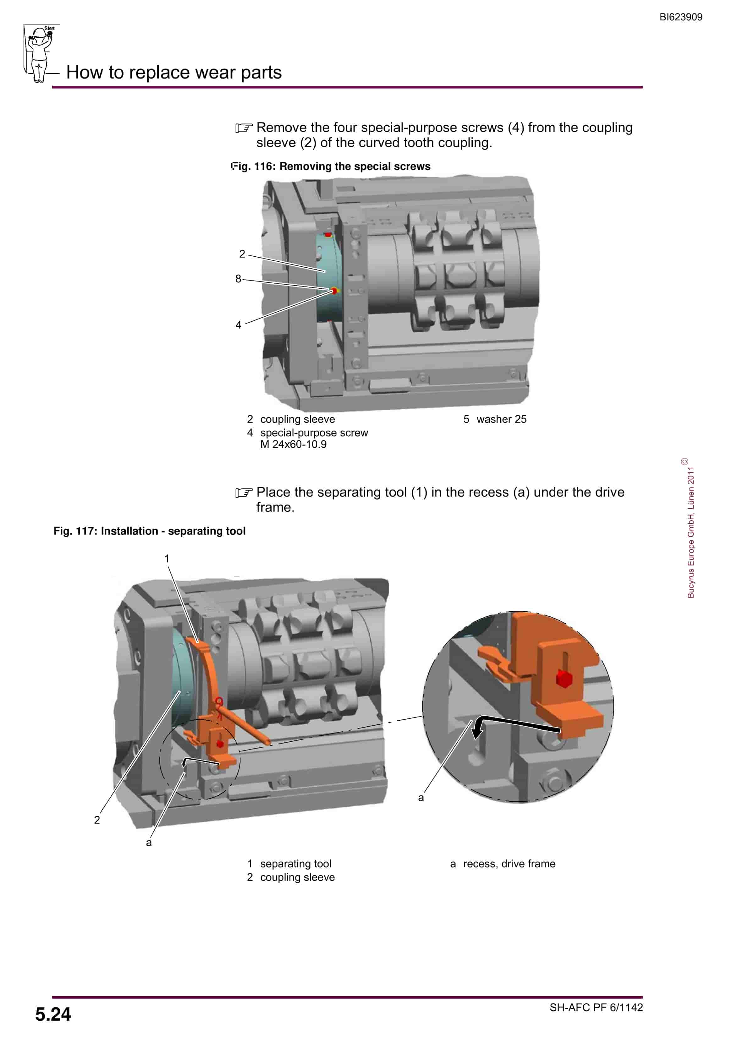Bucyrus SH-AFC PF 6-1142 Operating Manual BI623909-5