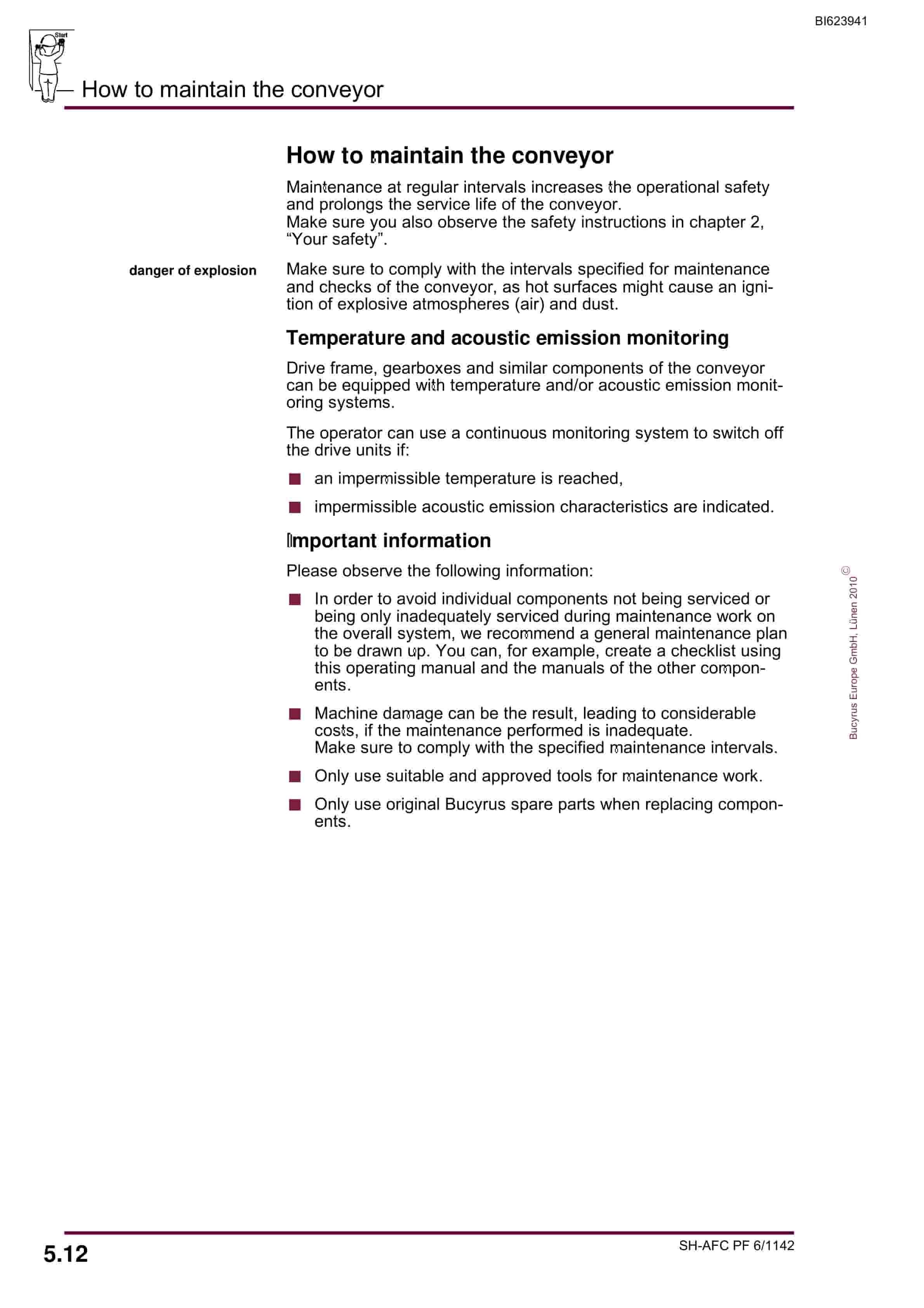 Bucyrus SH-AFC PF 6-1142 Operating Manual BI623941-4