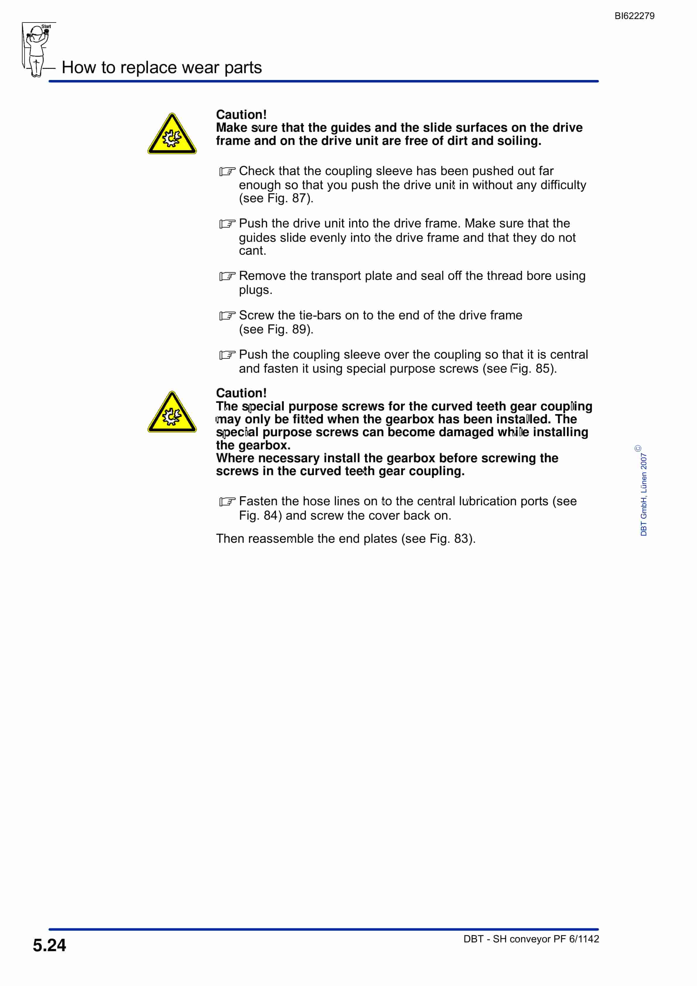 Bucyrus SH Conveyor PF 6-1142 Technical Manual BI622279-5