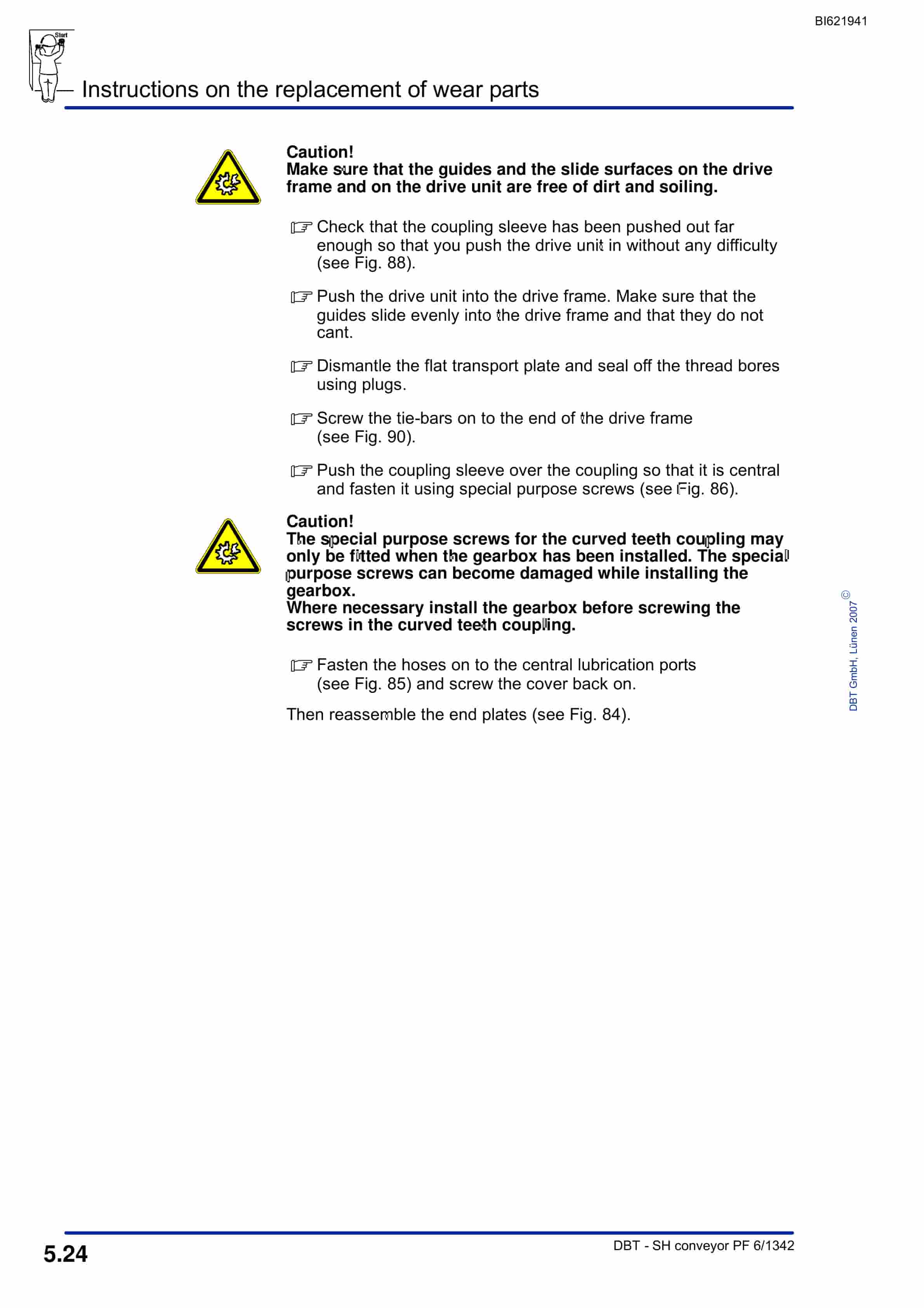 Bucyrus SH Conveyor PF 6-1342 Technical Manual BI621941-5