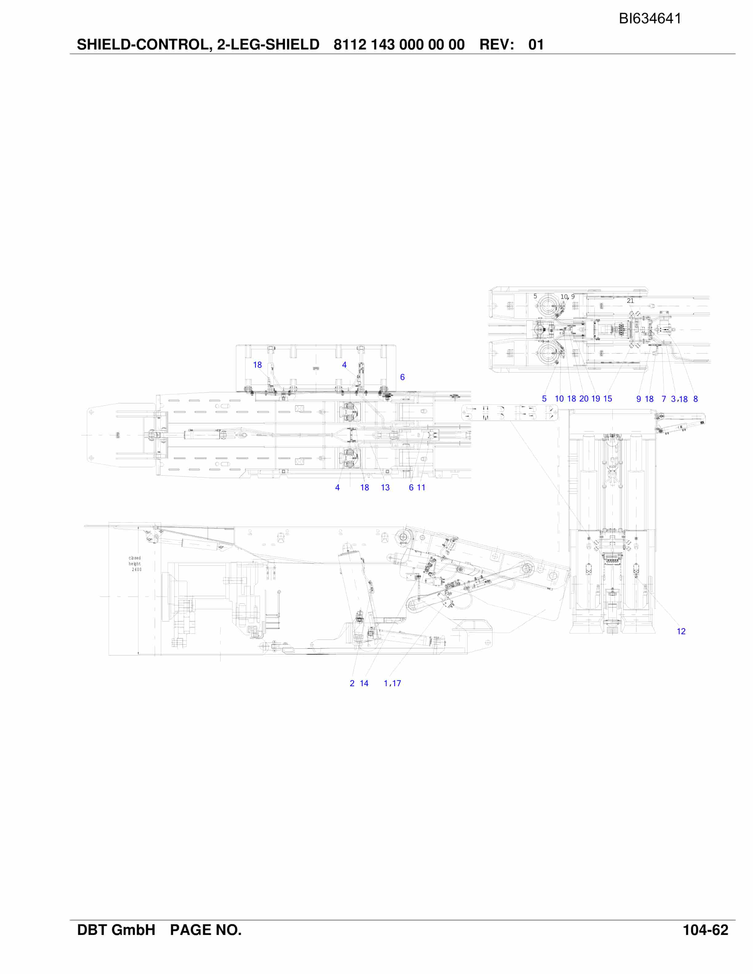 Bucyrus SHANGWAN DBT Shield Support With Supplies Parts Catalog BI634641-3
