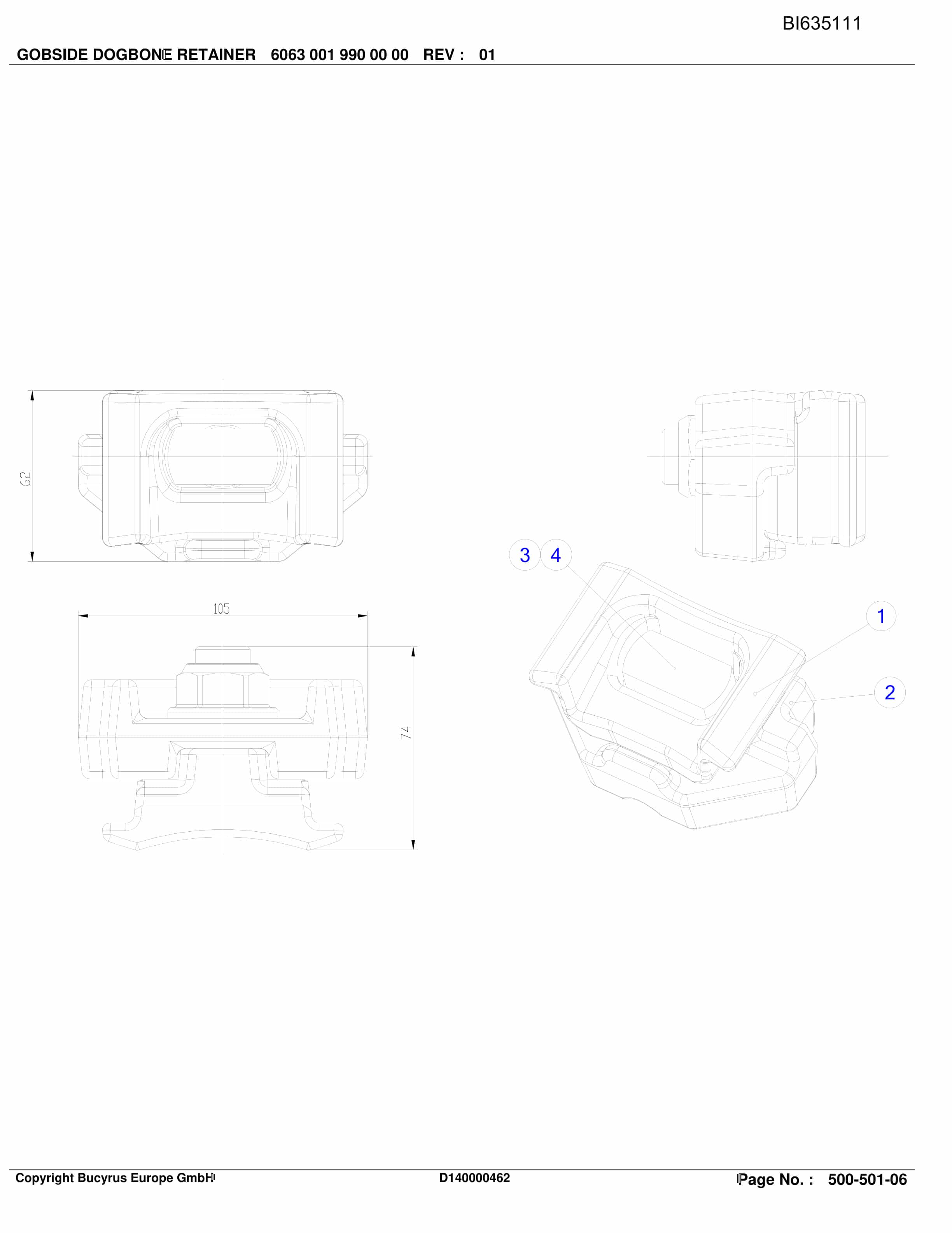 Bucyrus SHANXI LILIU RHH Plow System Parts Catalog BI635111-2