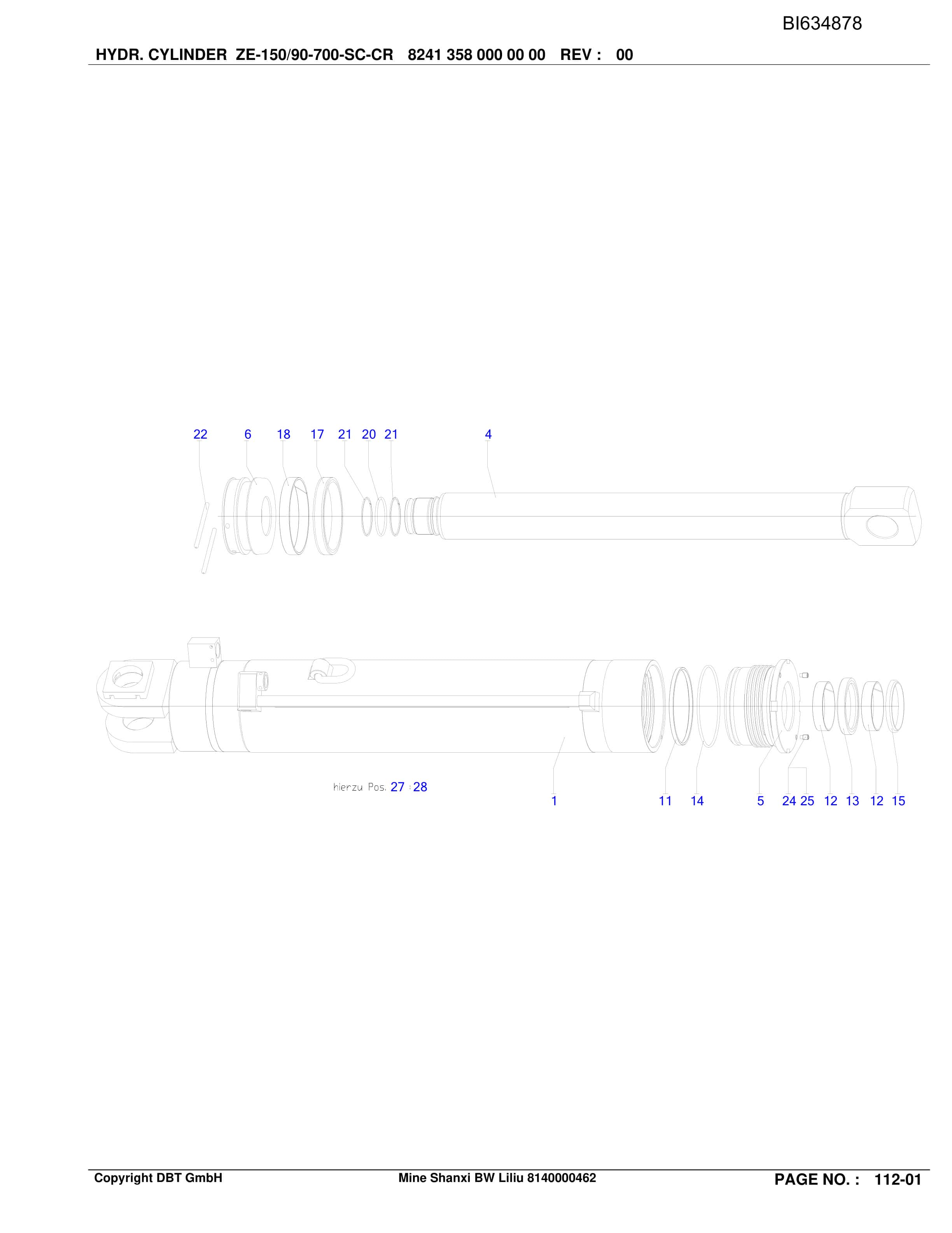 Bucyrus SHANXI Mine LILIU DBT-Shield And Supply Parts Catalog BI634878-3