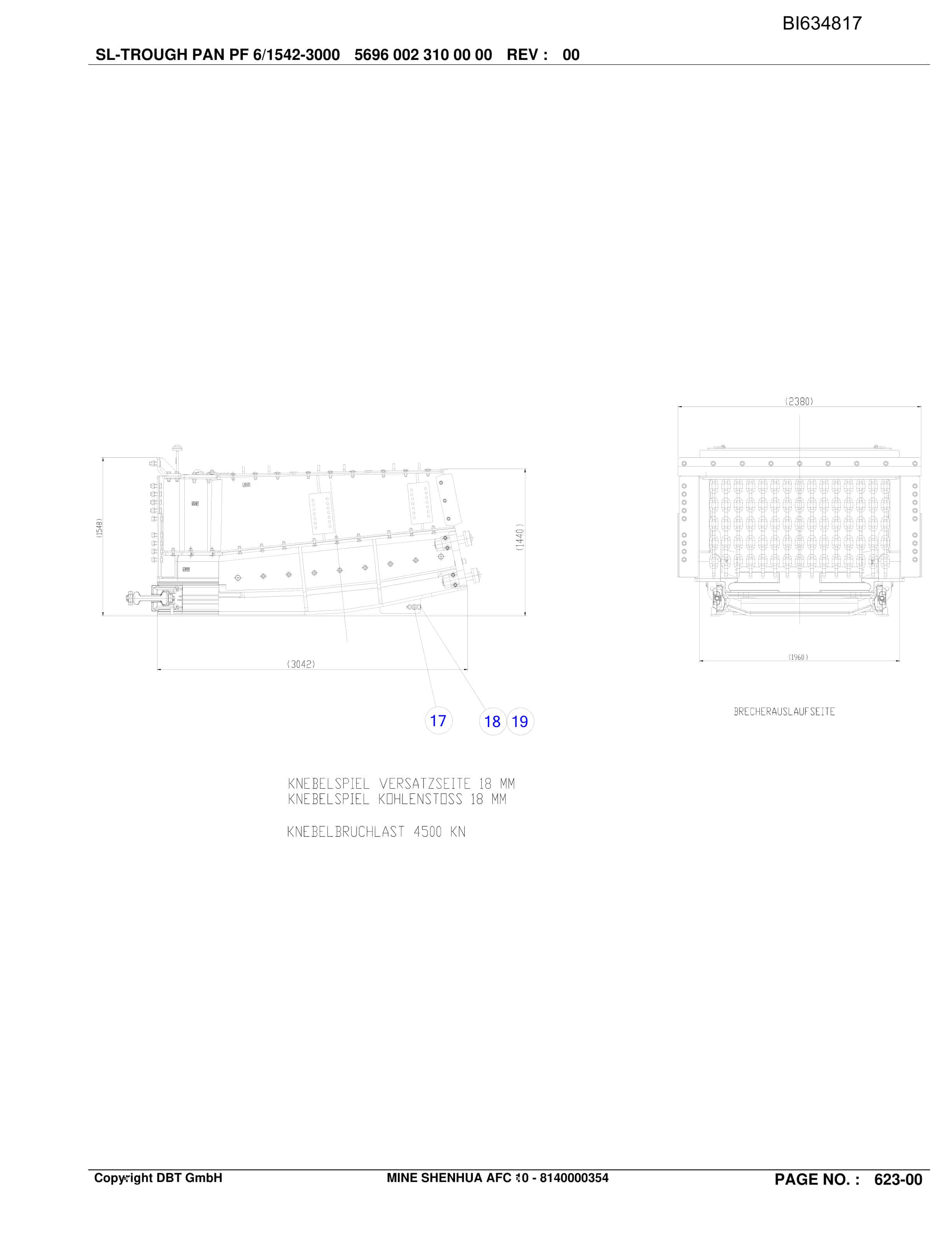 Bucyrus SHENHUA 10, BSL PF 6-1542 Parts Catalog BI634817-3