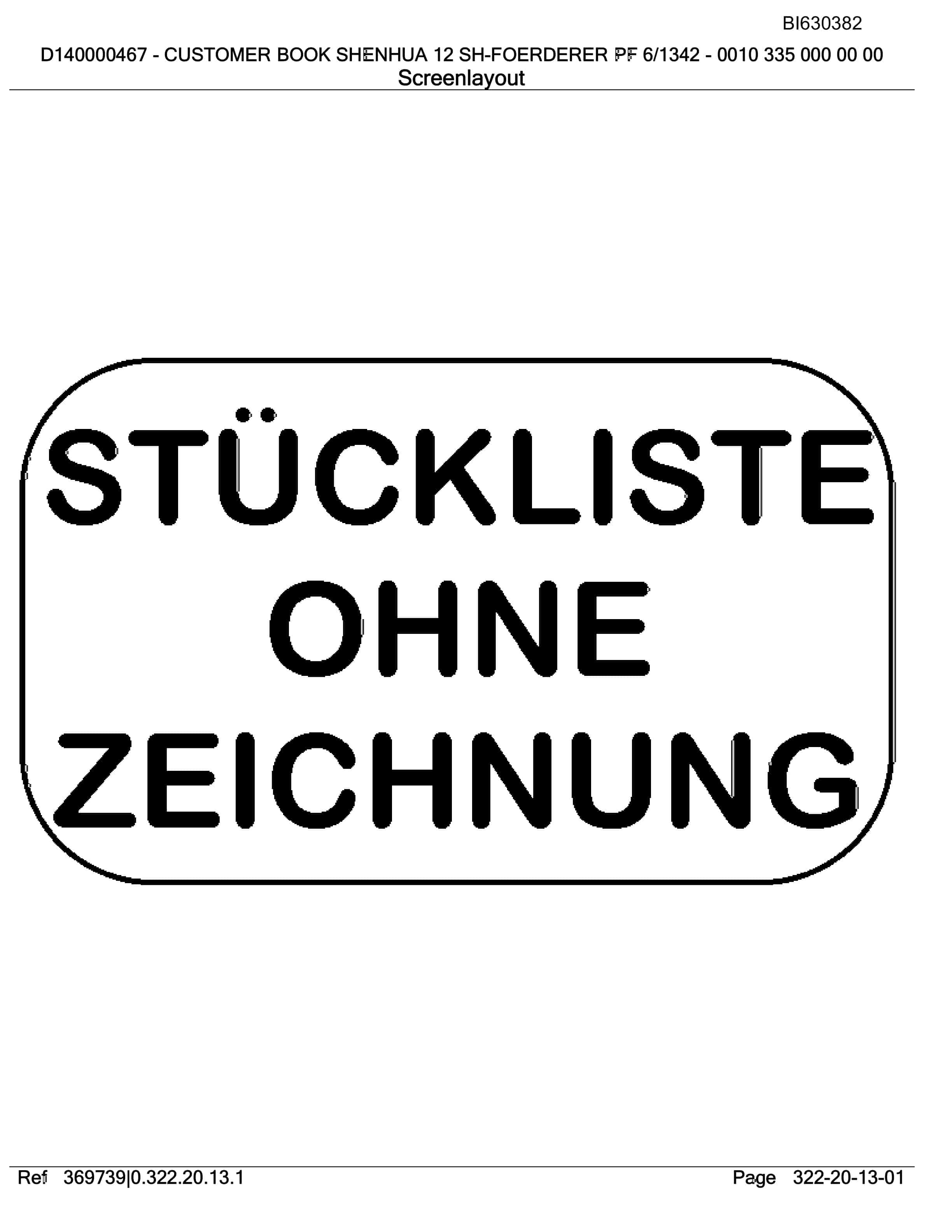 Bucyrus Shenhua 12 SH-Foerdered PF 6-1342 Parts Catalog BI630382-5
