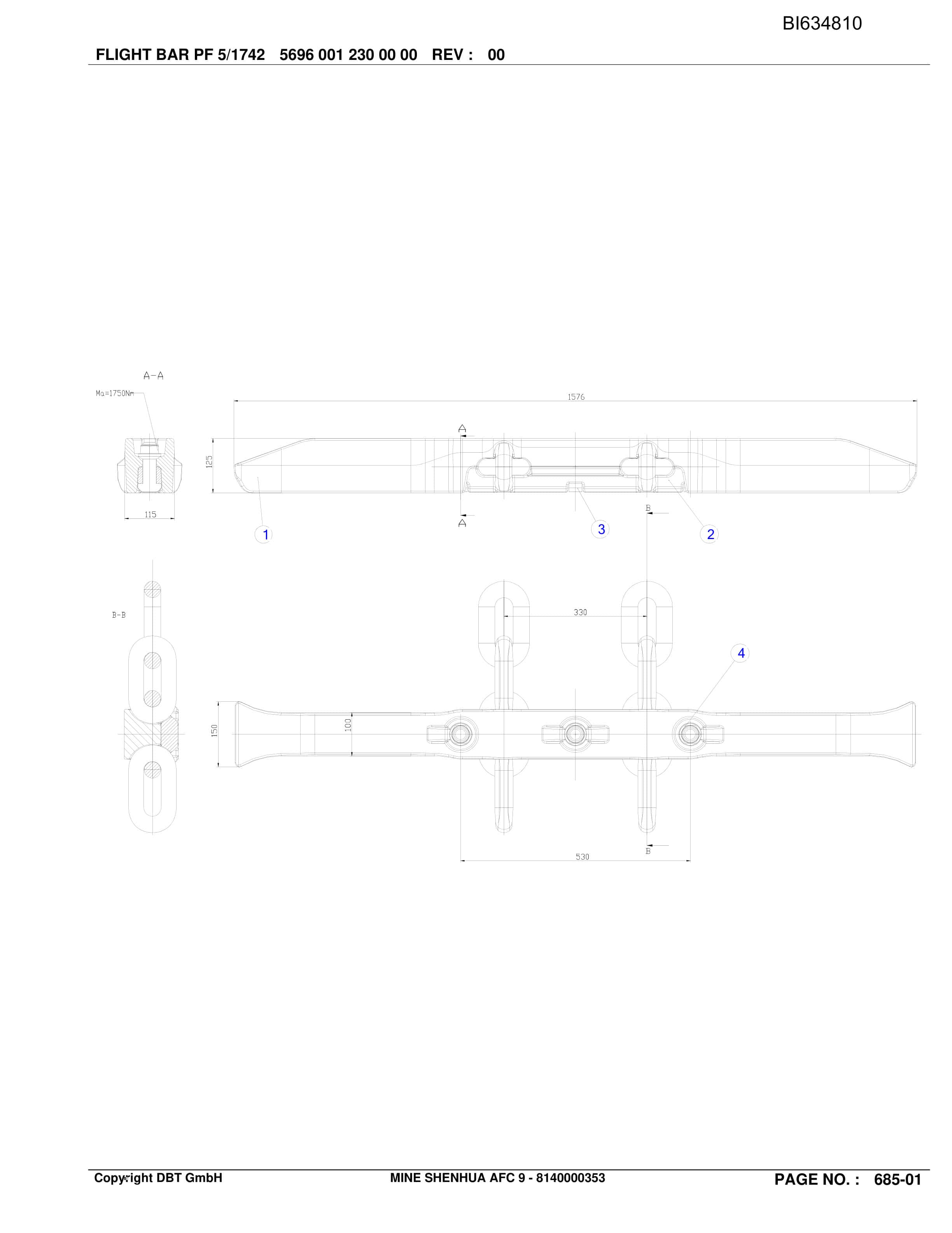 Bucyrus SHENHUA 9, BSL PF 6-1742 Parts Catalog BI634810-5