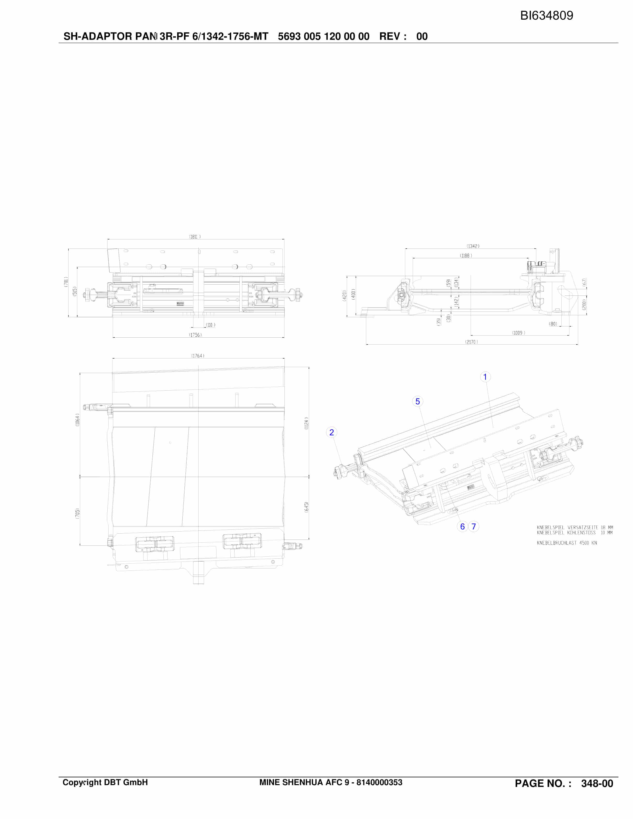 Bucyrus SHENHUA 9, SH-AFC PF6-1342 Parts Catalog BI634809-3