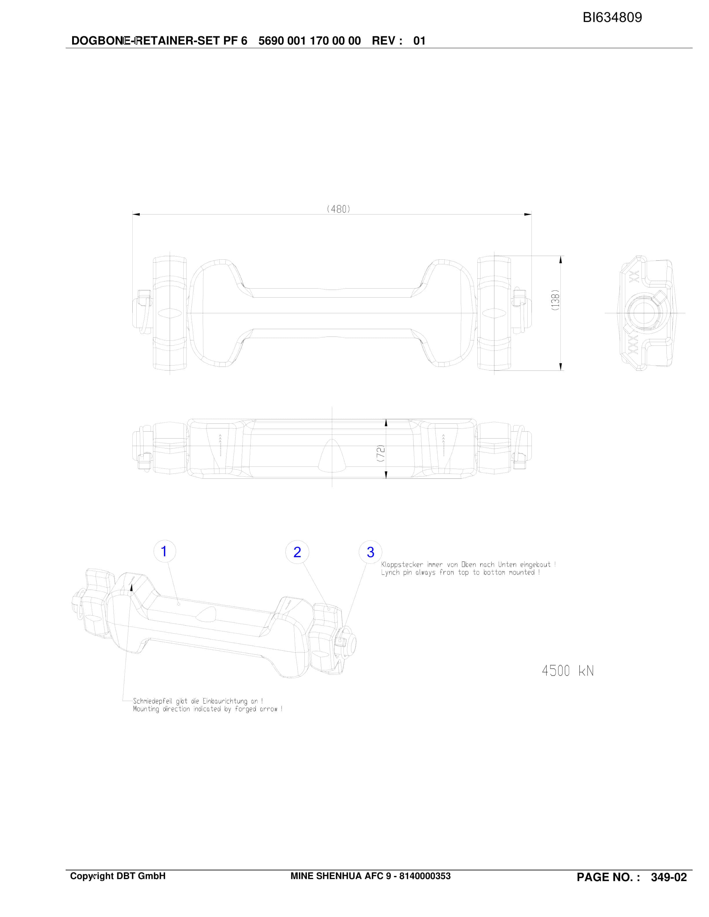 Bucyrus SHENHUA 9, SH-AFC PF6-1342 Parts Catalog BI634809-4
