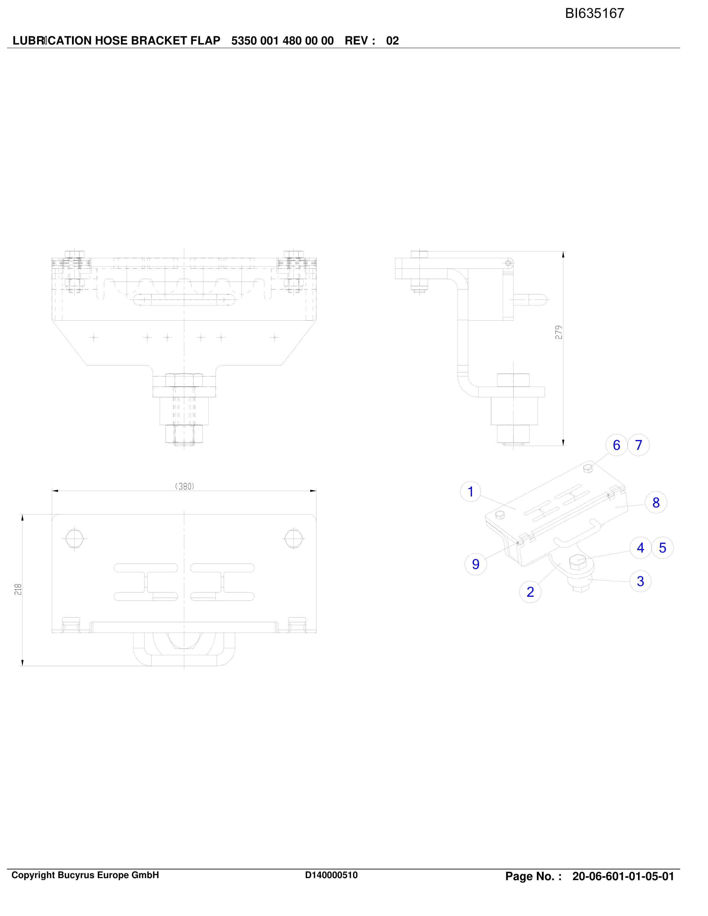 Bucyrus SHENHUA AFC 14, Shearer System Parts Catalog BI635167-3