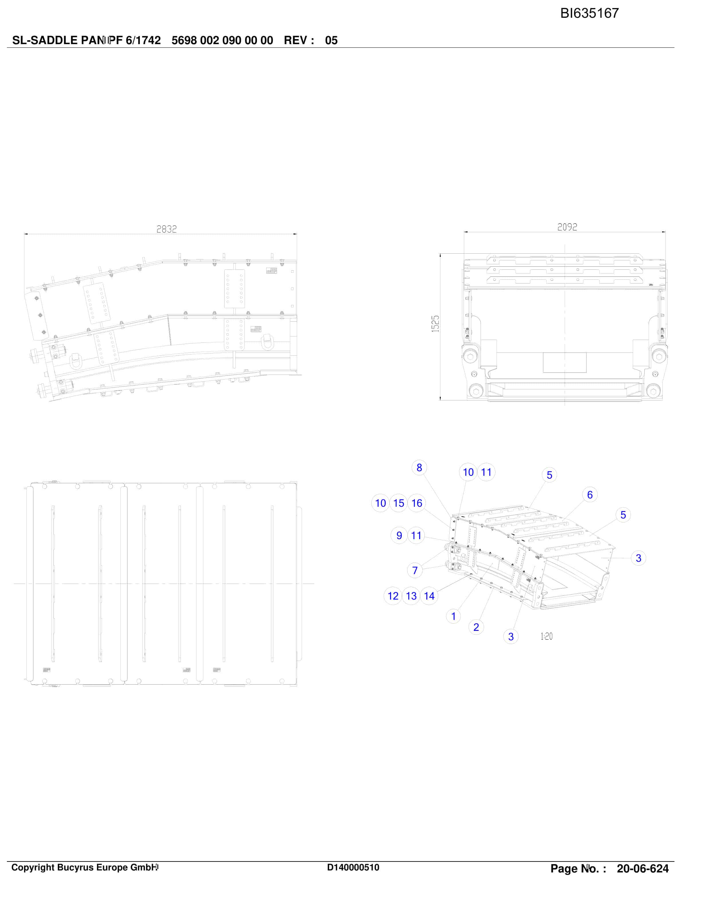Bucyrus SHENHUA AFC 14, Shearer System Parts Catalog BI635167-5