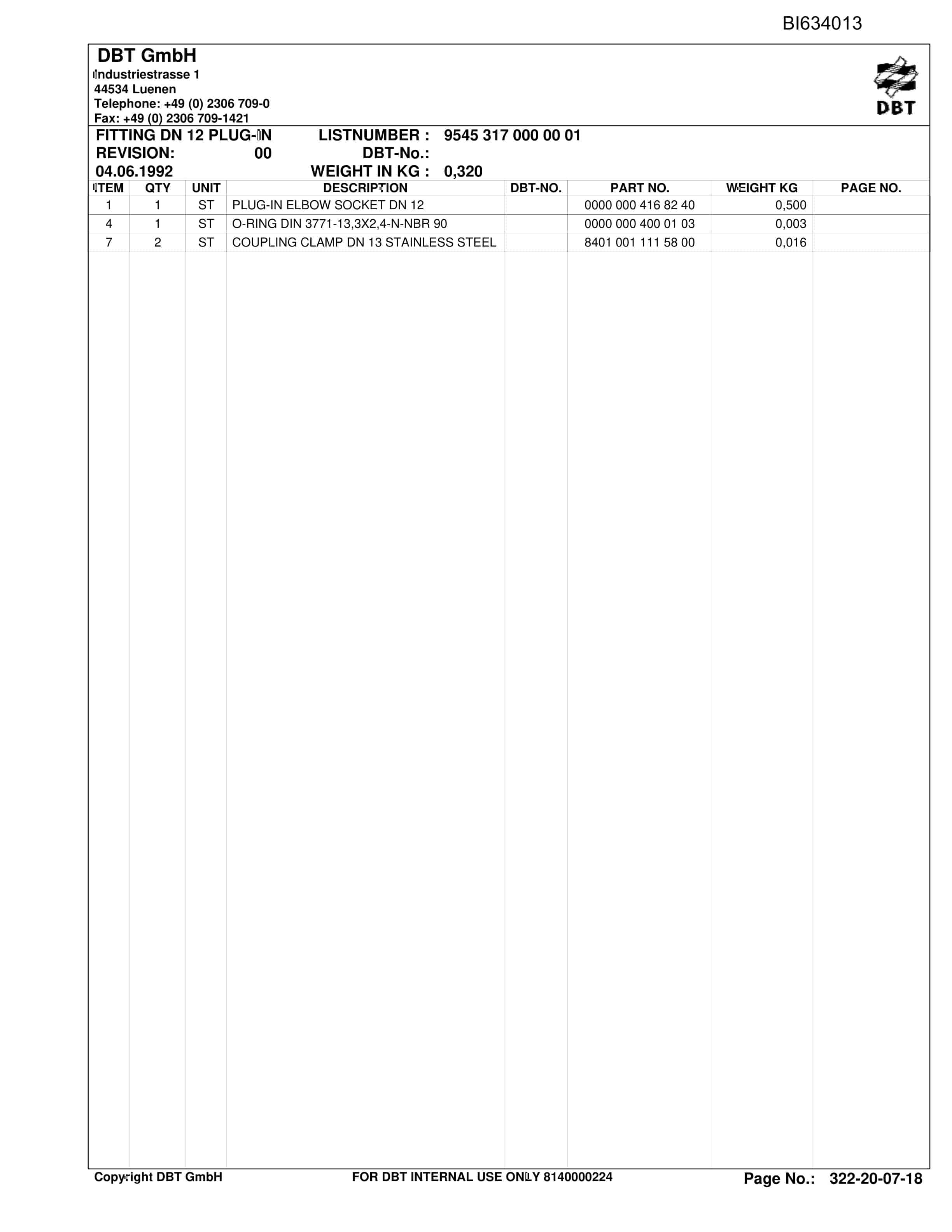 Bucyrus SHENHUA, AFC PF 6-1142 Parts Catalog BI634013-4