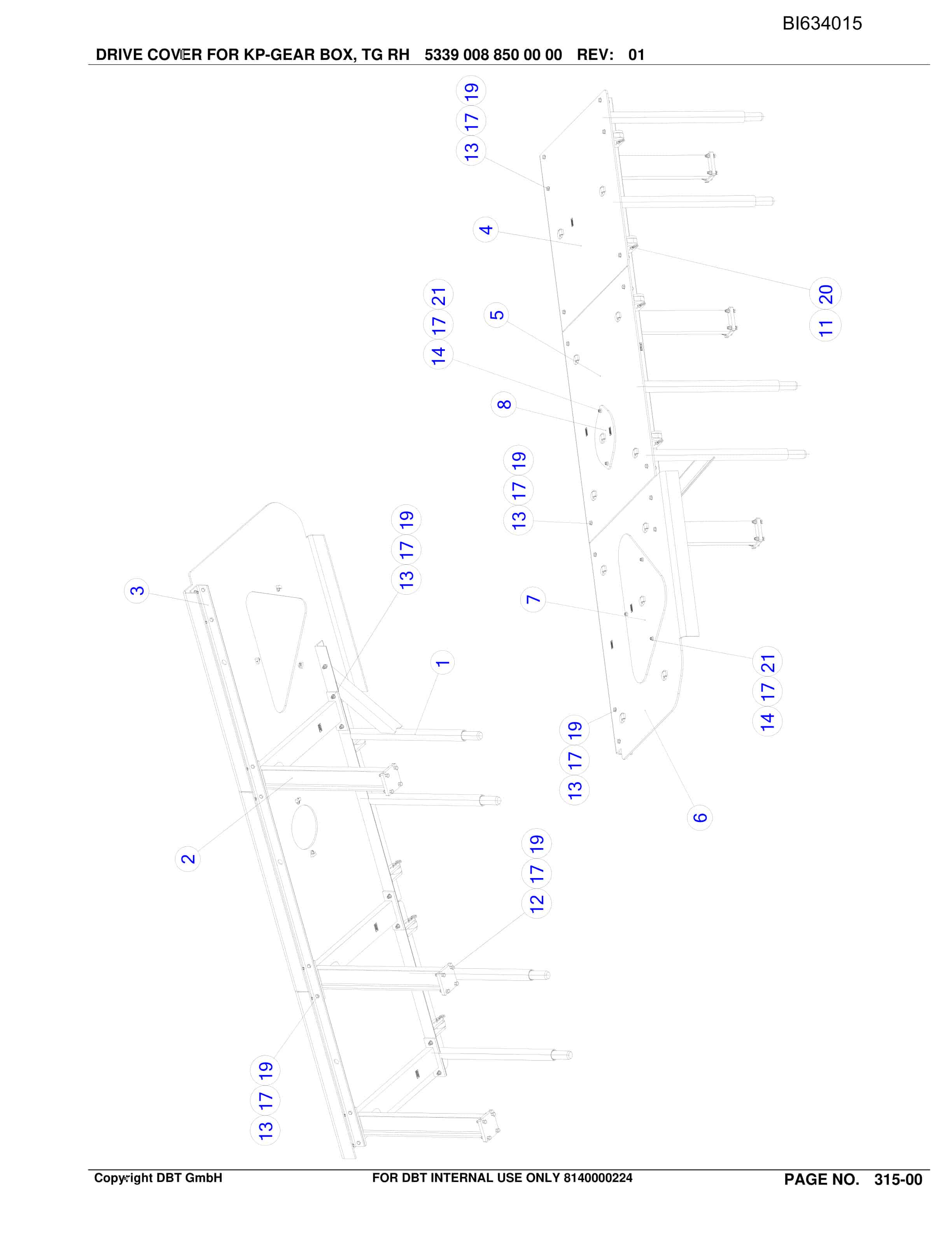 Bucyrus SHENHUA, AFC PF 6-1142 Parts Catalog BI634015-2