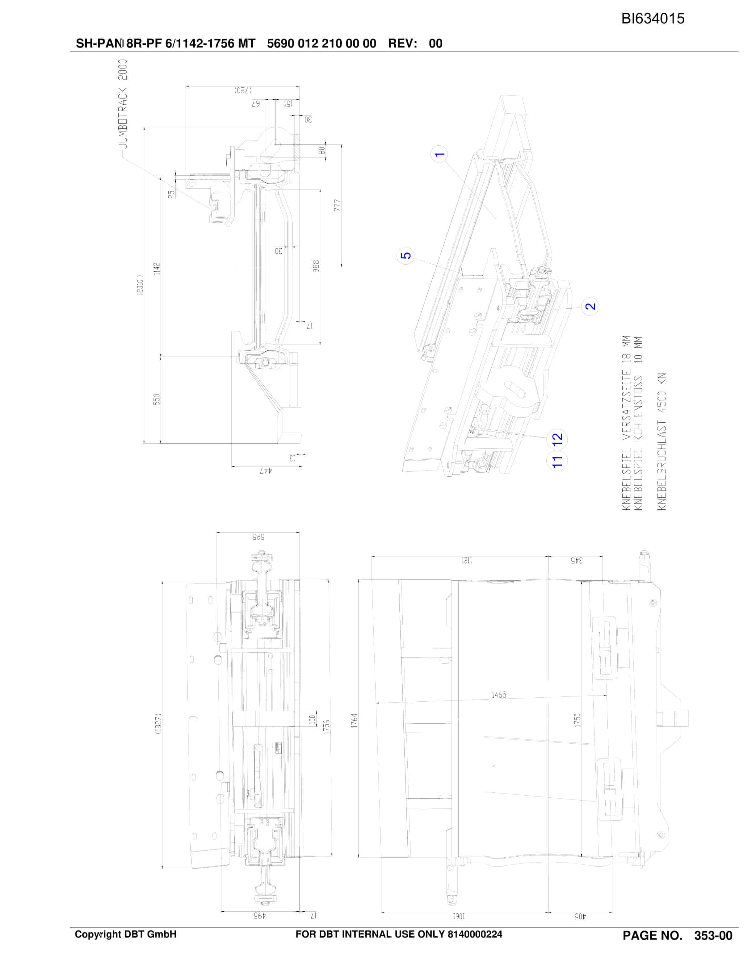 Bucyrus SHENHUA, AFC PF 6-1142 Parts Catalog BI634015-4