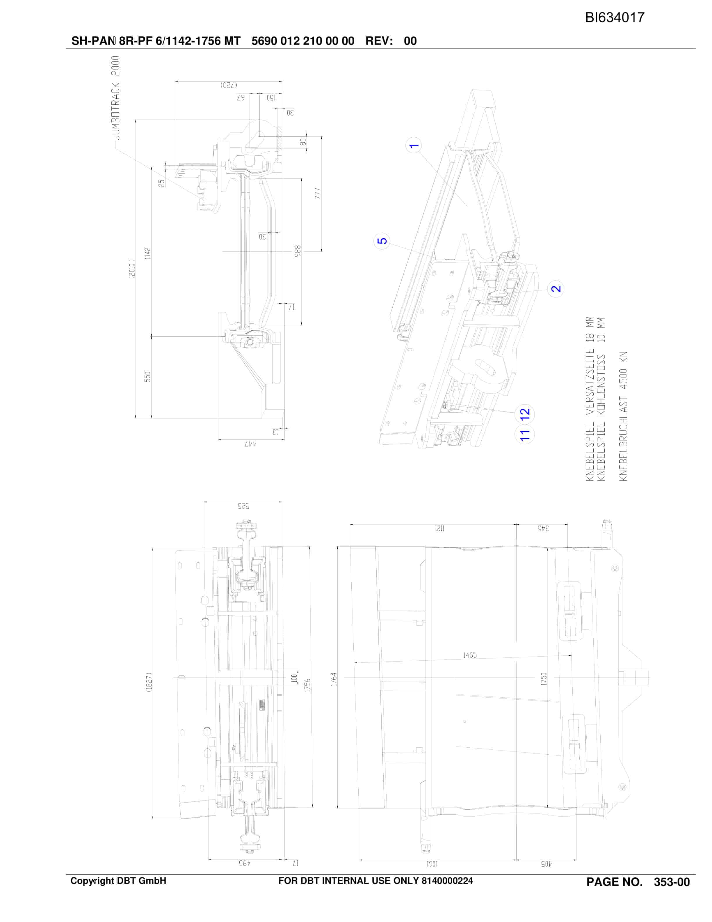 Bucyrus SHENHUA, AFC PF 6-1142 Parts Catalog BI634017-4
