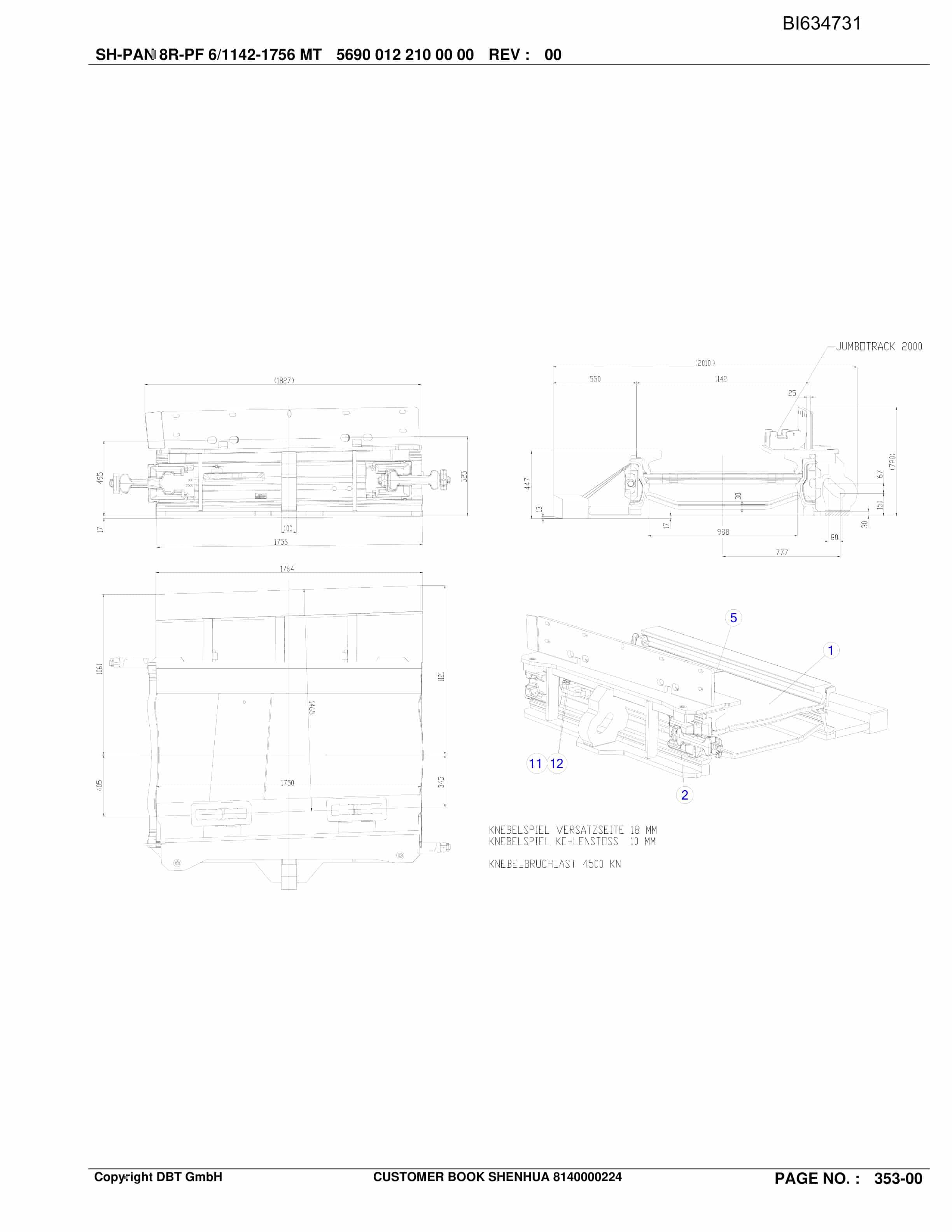 Bucyrus SHENHUA, AFC PF 6-1142 Parts Catalog BI634731-4