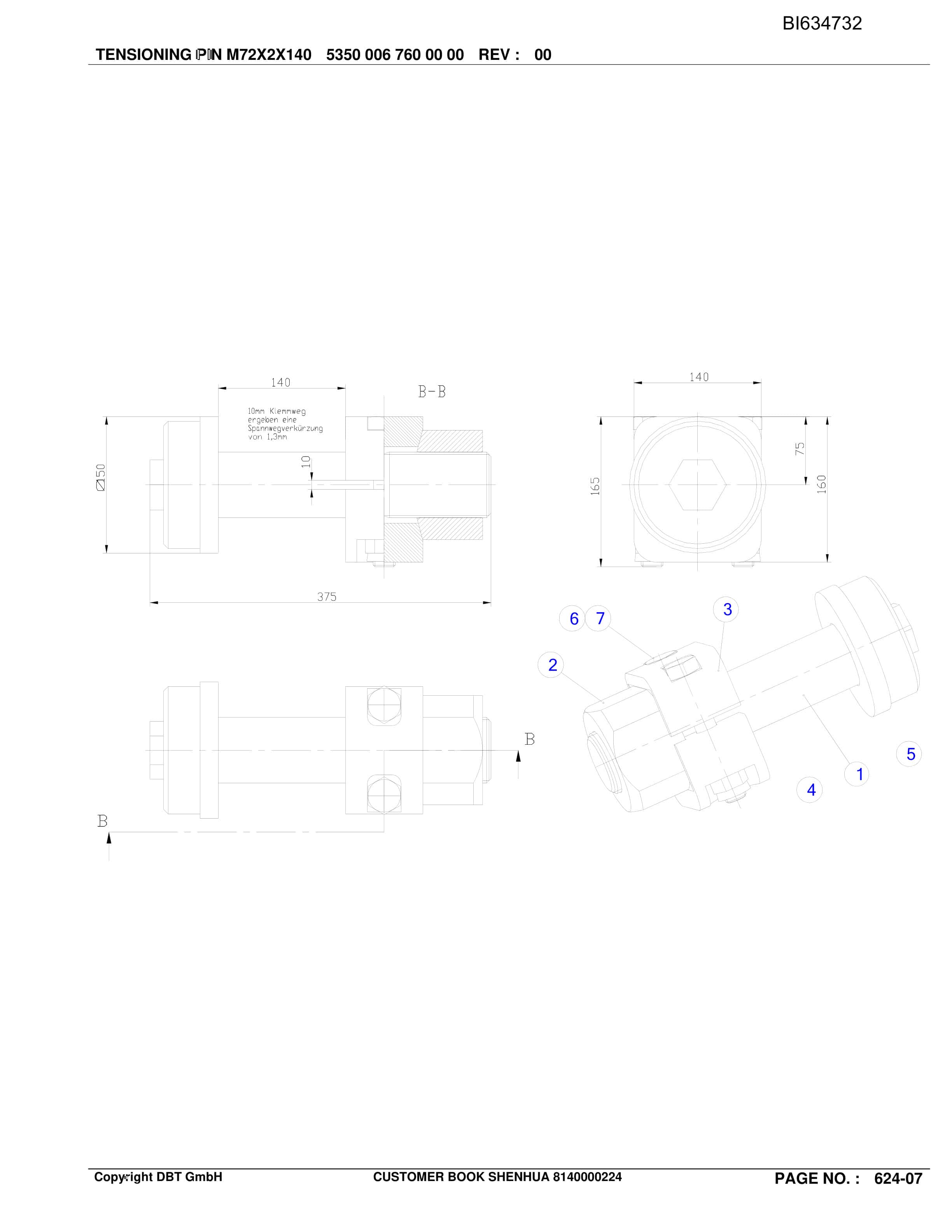 Bucyrus SHENHUA BSL PF 6-1542 Parts Catalog BI634732-3