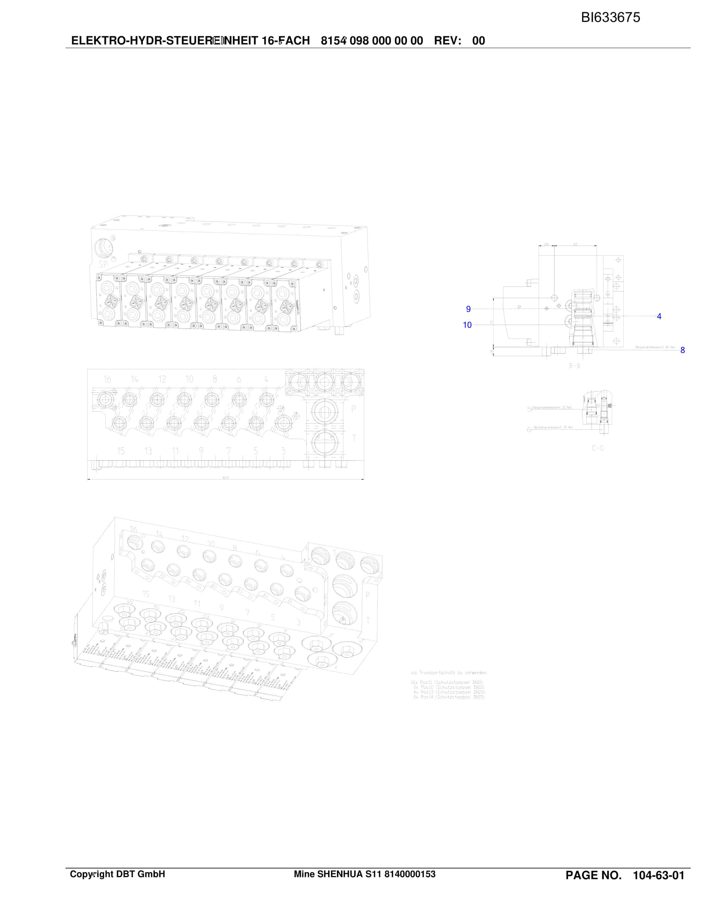 Bucyrus Shenhua-DBT S11 DBT-Shield And Supply Parts Catalog BI633675-2