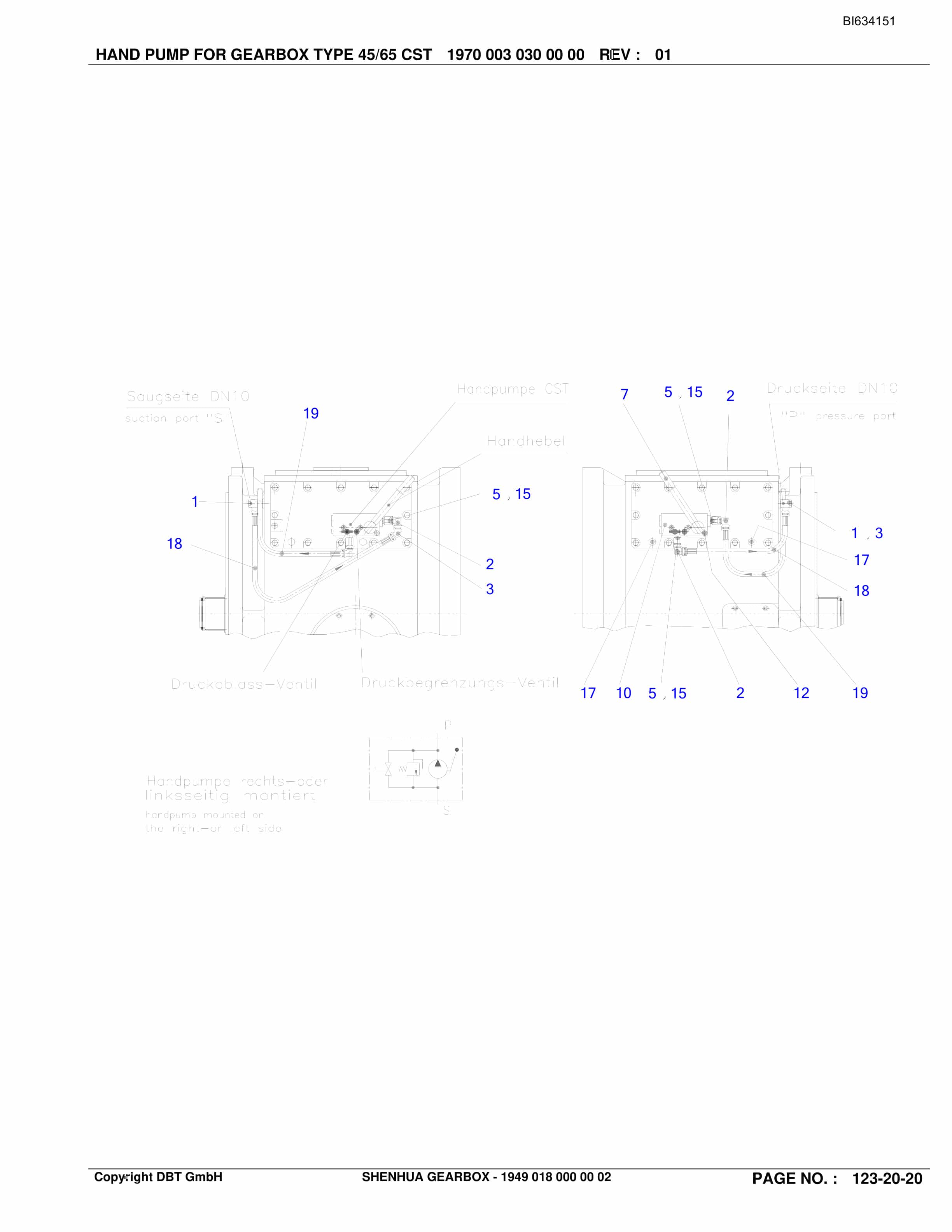 Bucyrus SHENHUA Gearbox Parts Catalog BI634151-2