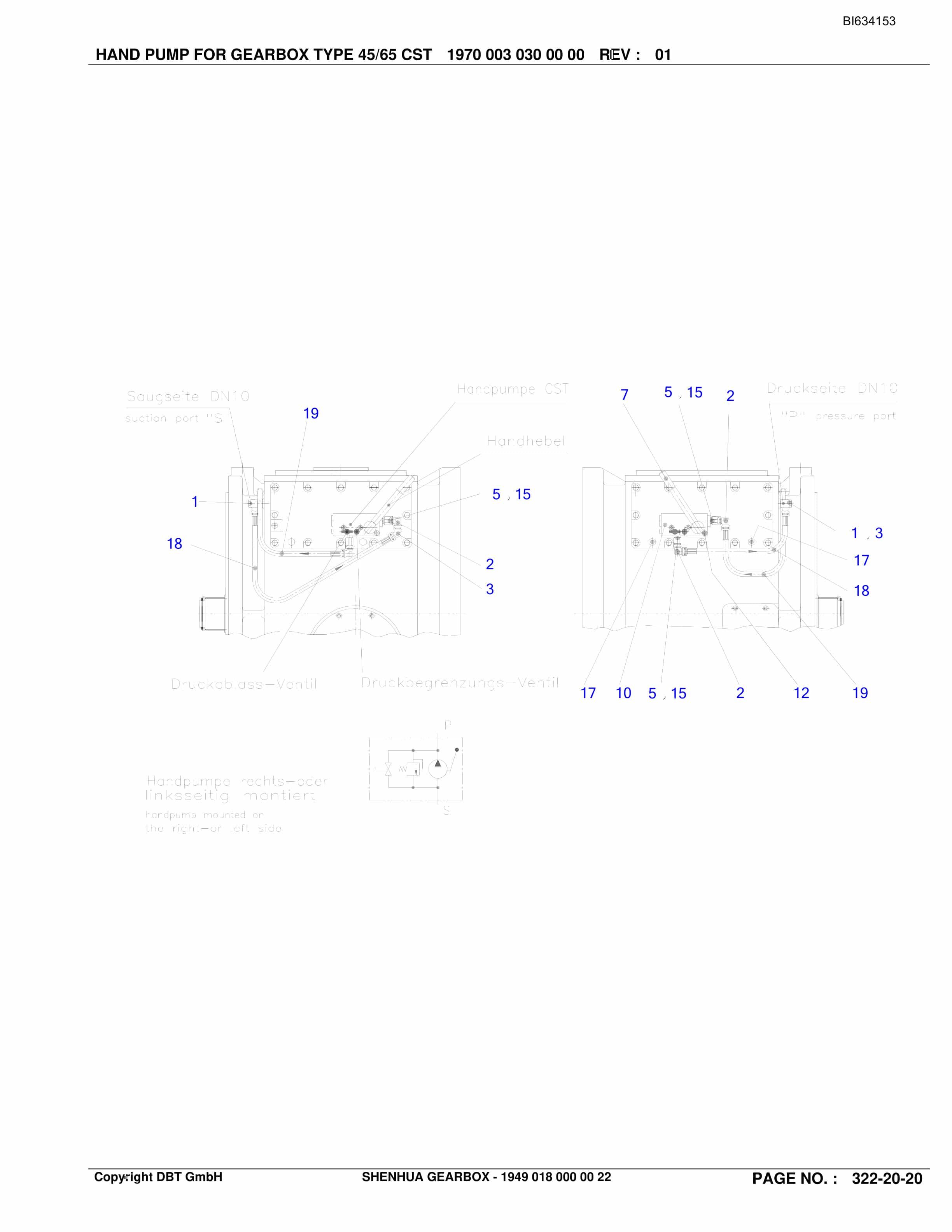 Bucyrus SHENHUA Gearbox Parts Catalog BI634153-2