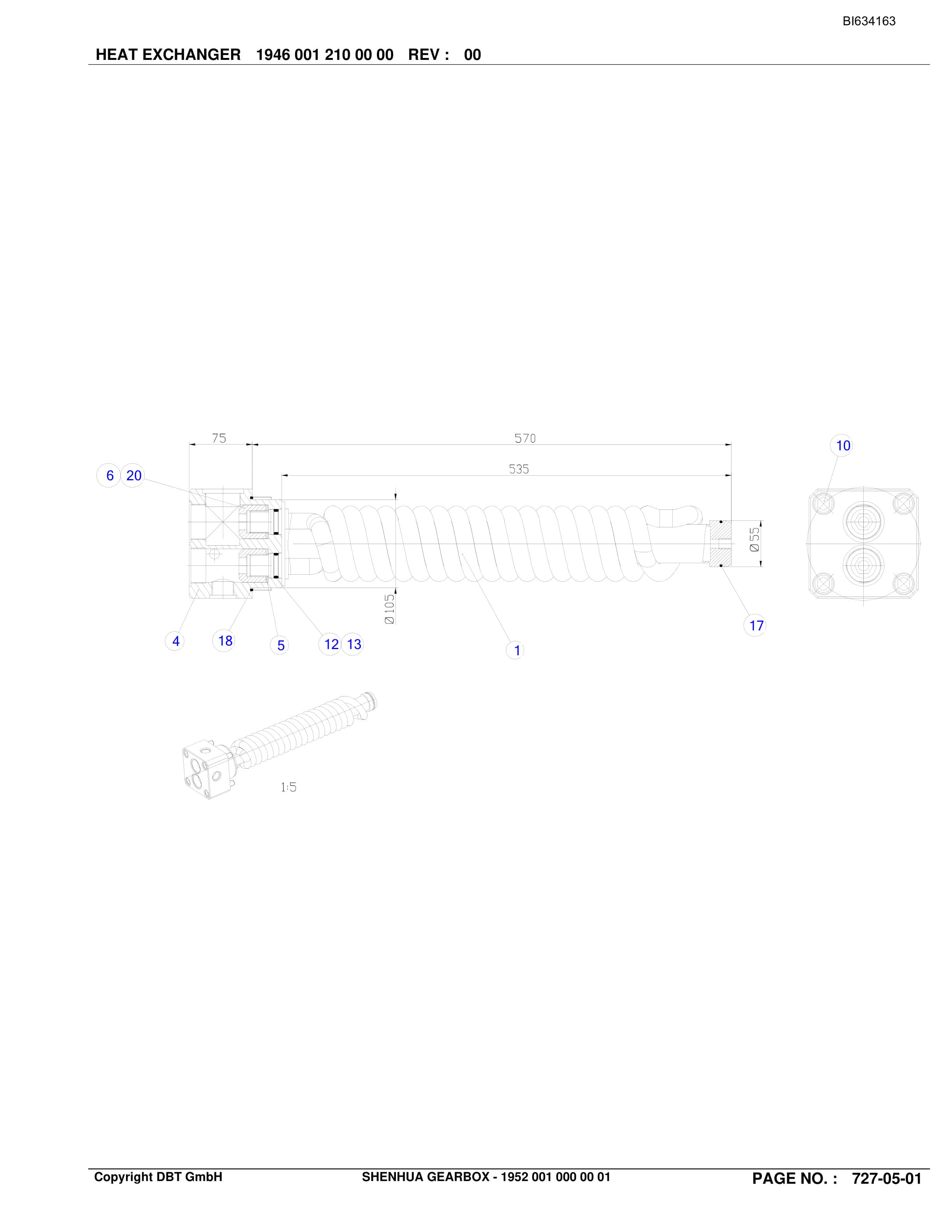 Bucyrus SHENHUA Gearbox Parts Catalog BI634163-2