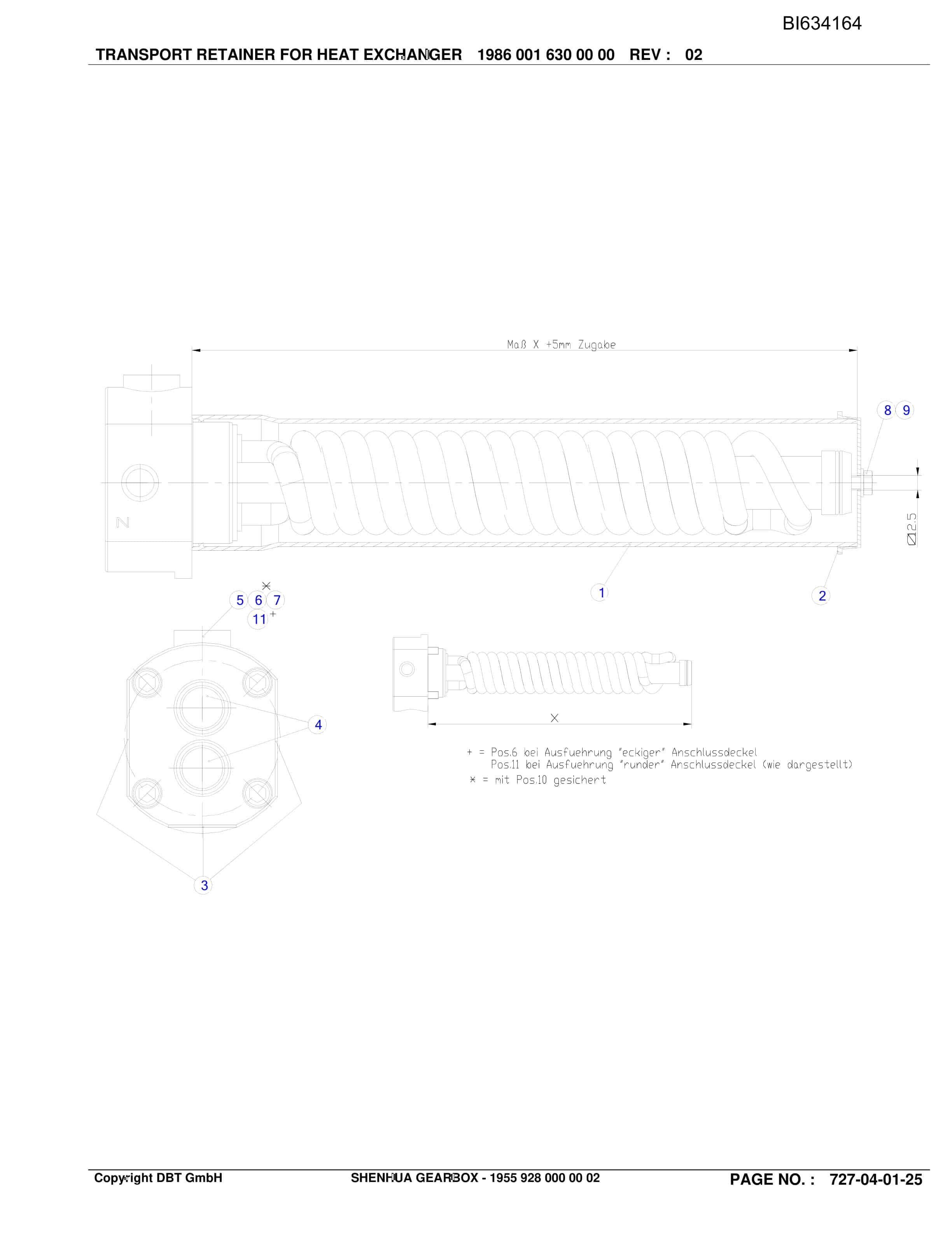 Bucyrus SHENHUA Gearbox Parts Catalog BI634164-2