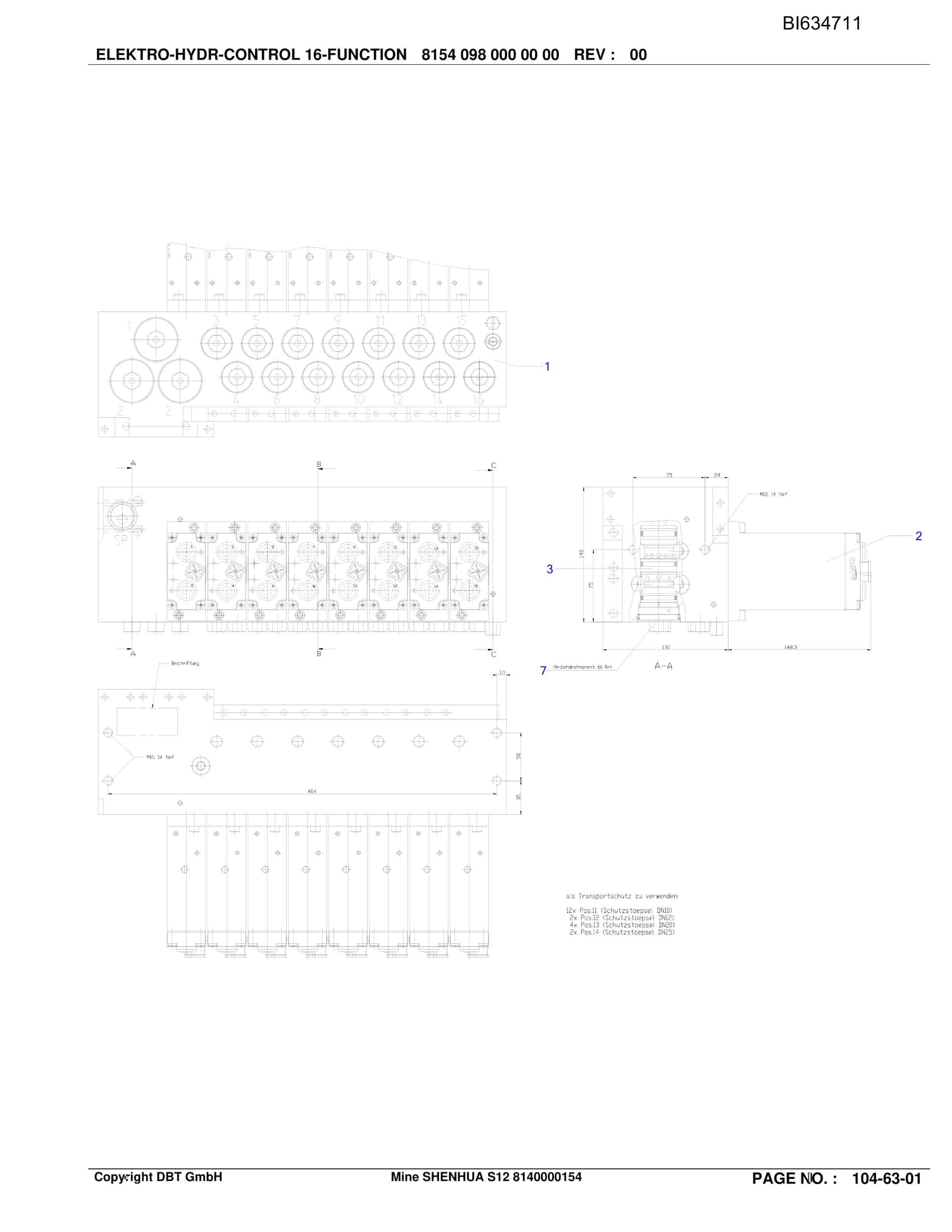 Bucyrus SHENHUA - S12 DBT-Shield And Accessories Parts Catalog BI634711-2