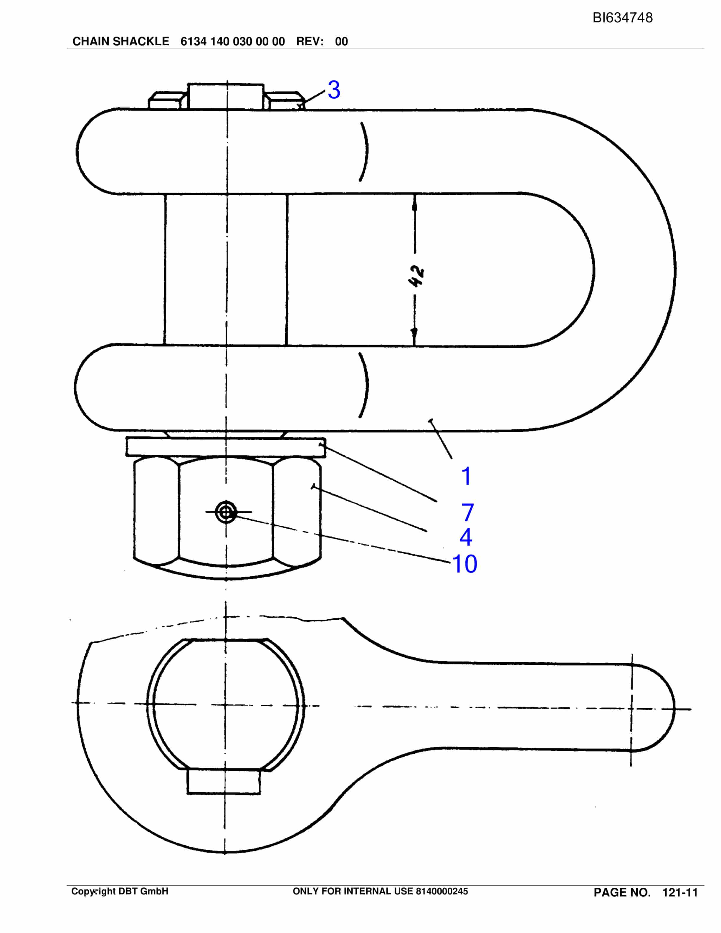 Bucyrus SHENHUA S15 Parts Catalog BI634748-3