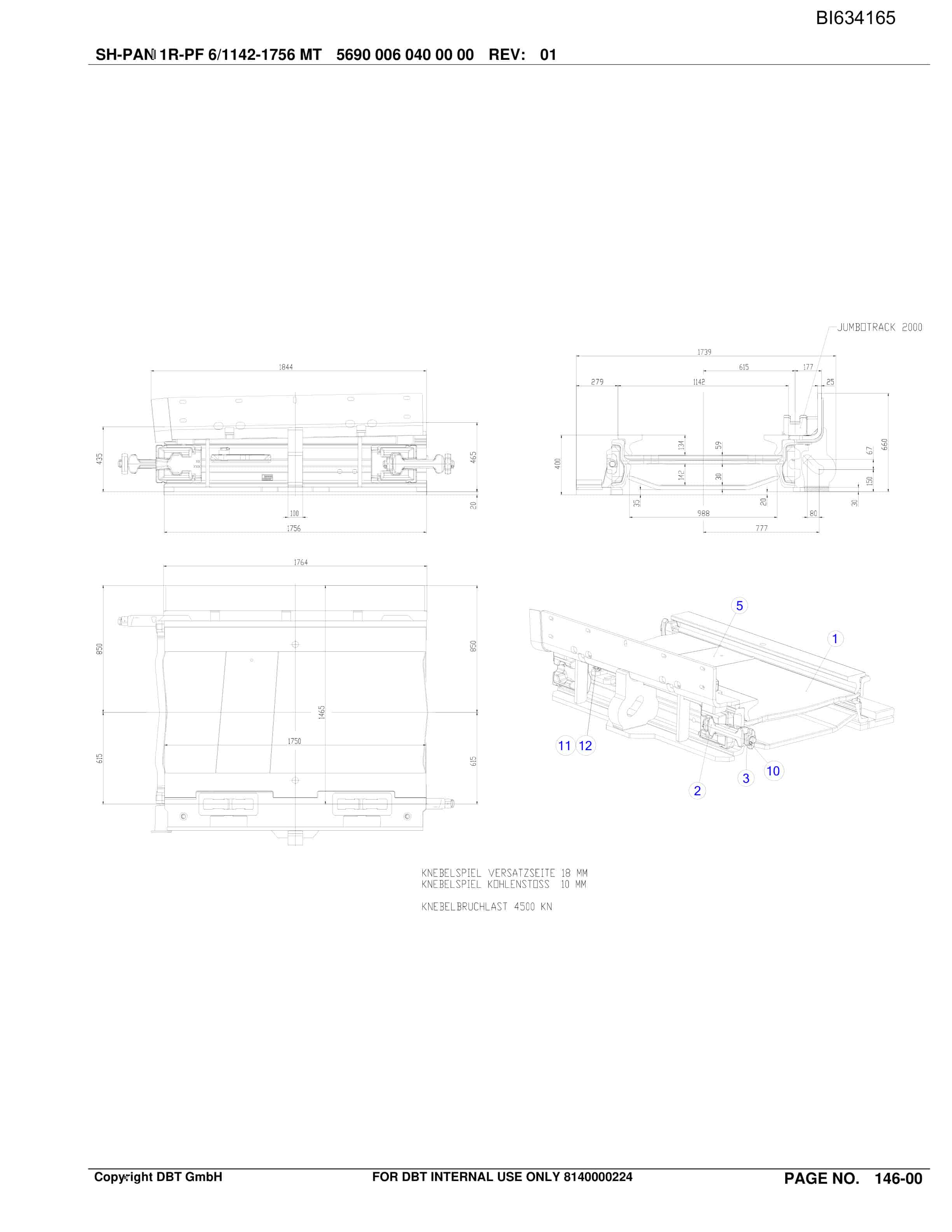 Bucyrus SHENHUA SH-AFC PF 6-1142 Parts Catalog BI634165-4