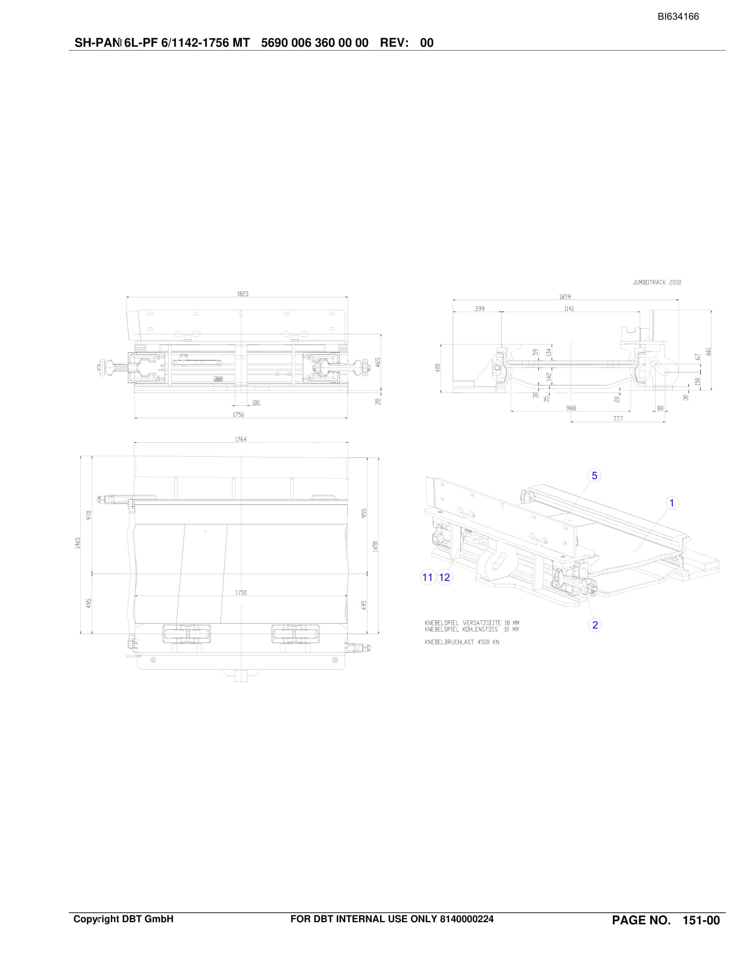 Bucyrus SHENHUA SH-AFC PF 6-1142 Parts Catalog BI634166-2