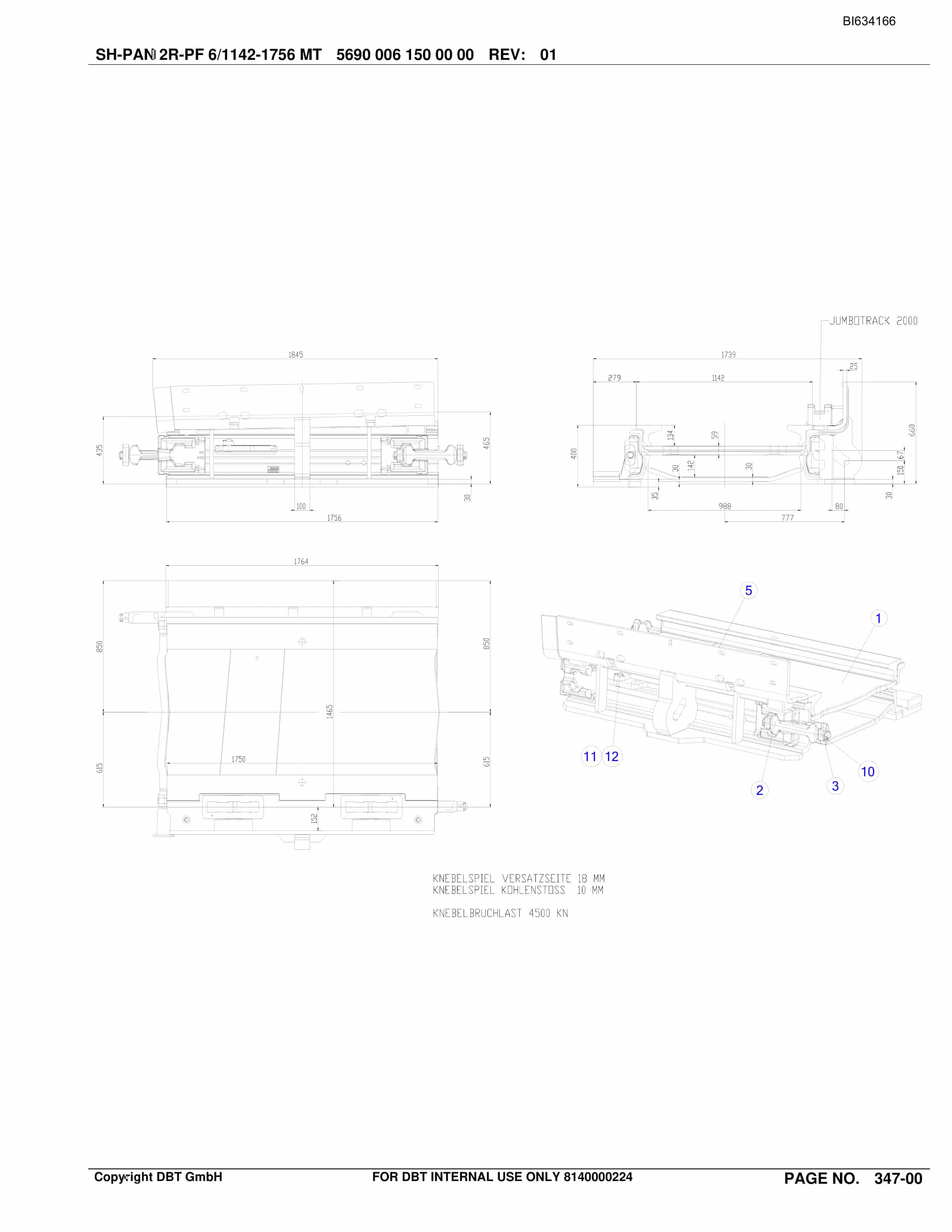 Bucyrus SHENHUA SH-AFC PF 6-1142 Parts Catalog BI634166-4