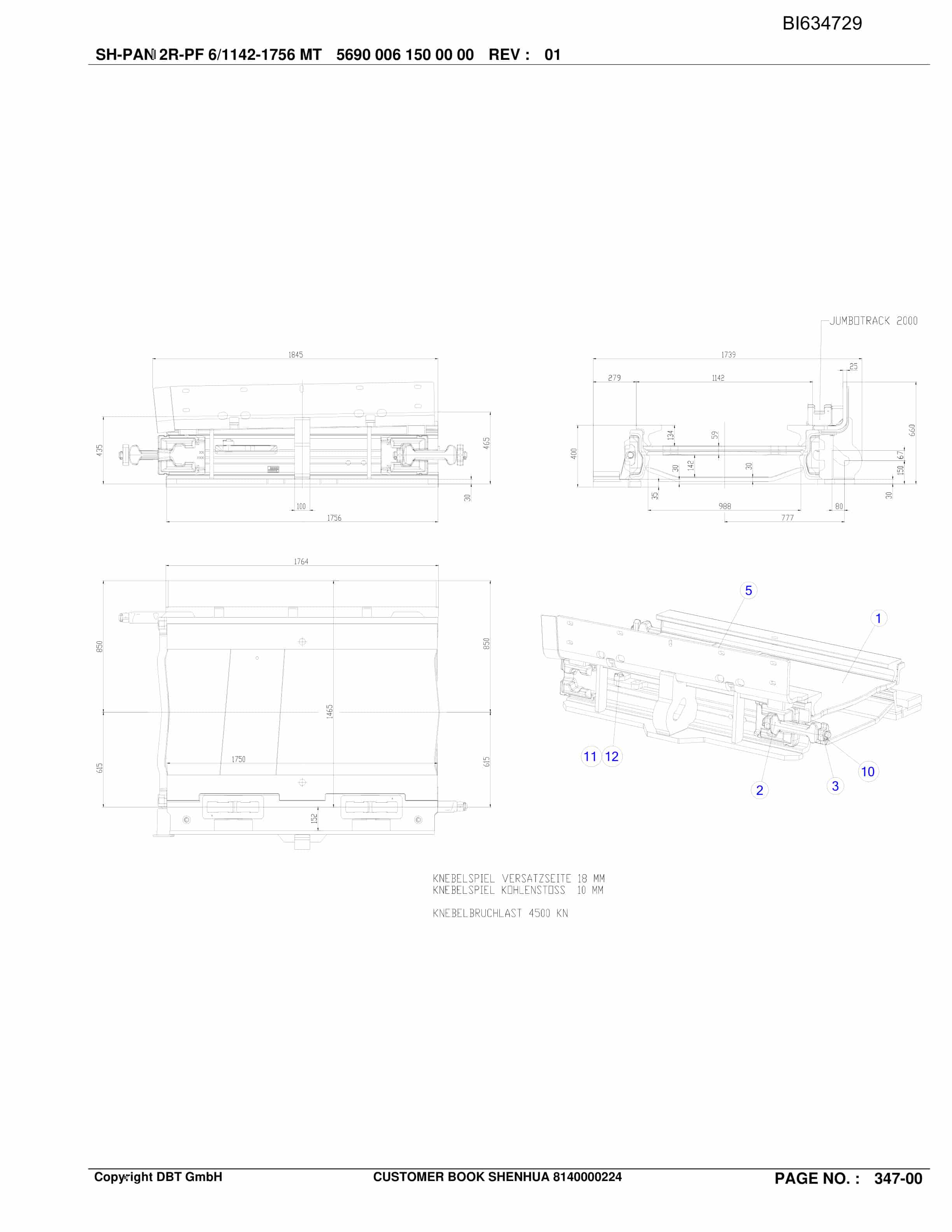 Bucyrus SHENHUA SH-AFC PF 6-1142 Parts Catalog BI634729-4