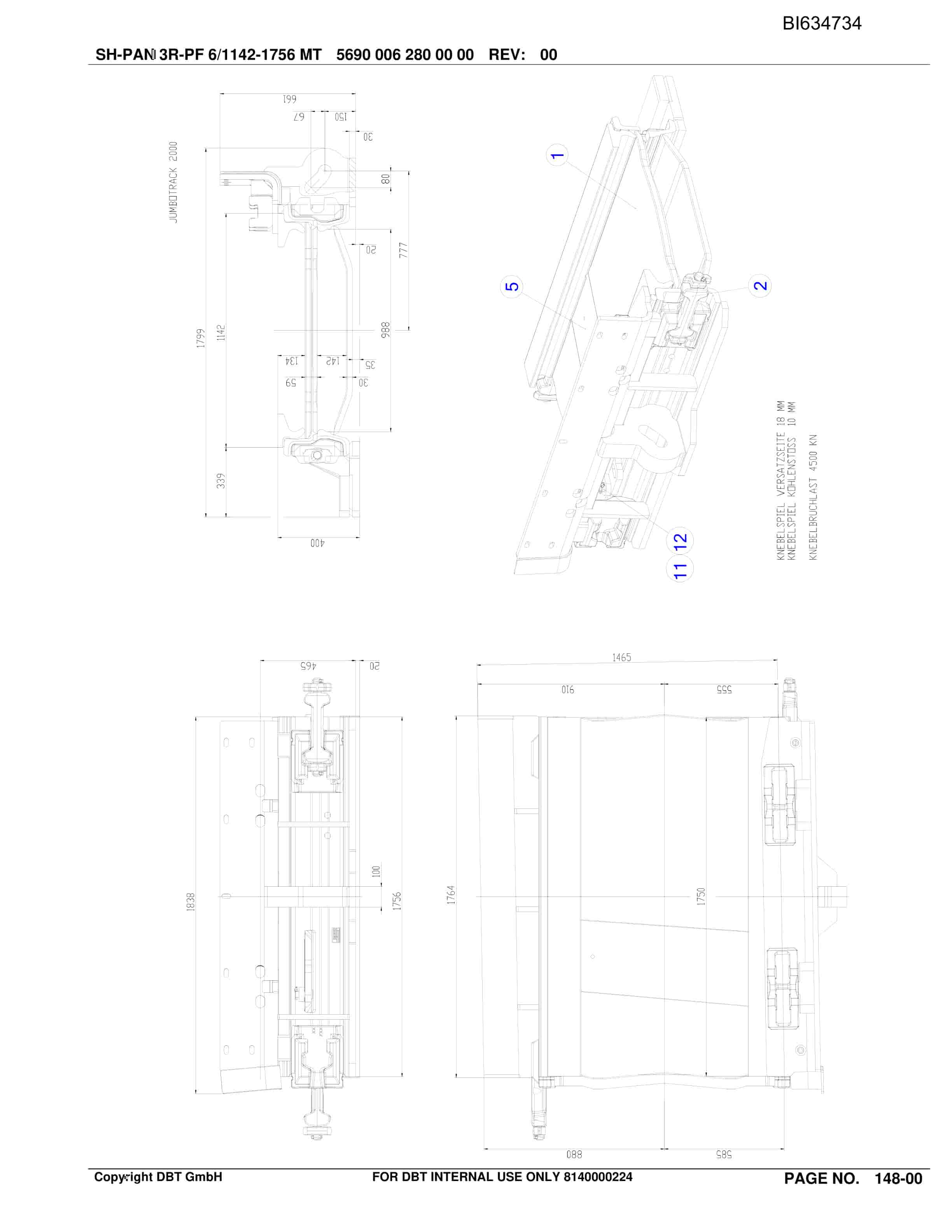 Bucyrus SHENHUA SH-AFC PF 6-1142 Parts Catalog BI634734-4