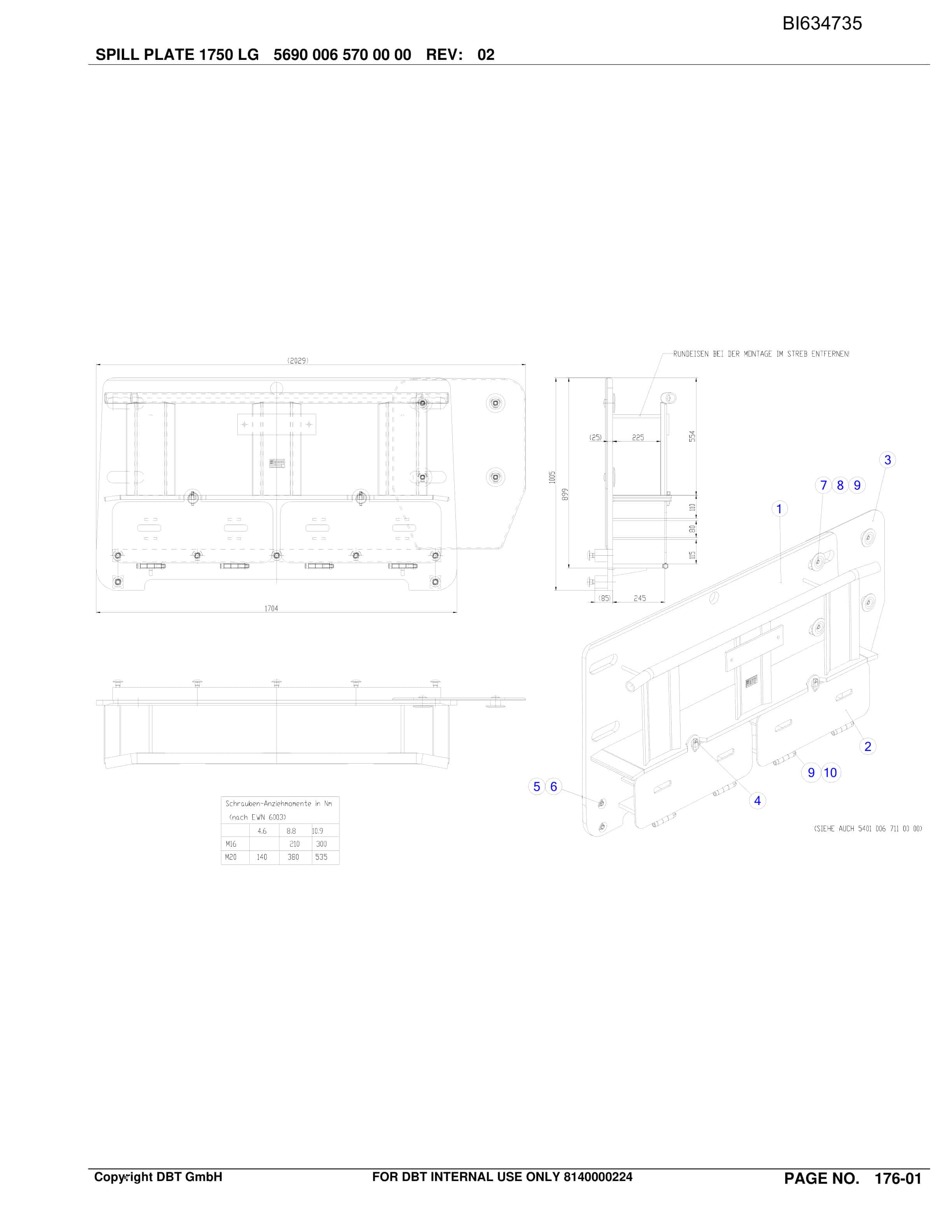 Bucyrus SHENHUA SH-AFC PF 6-1142 Parts Catalog BI634735-3