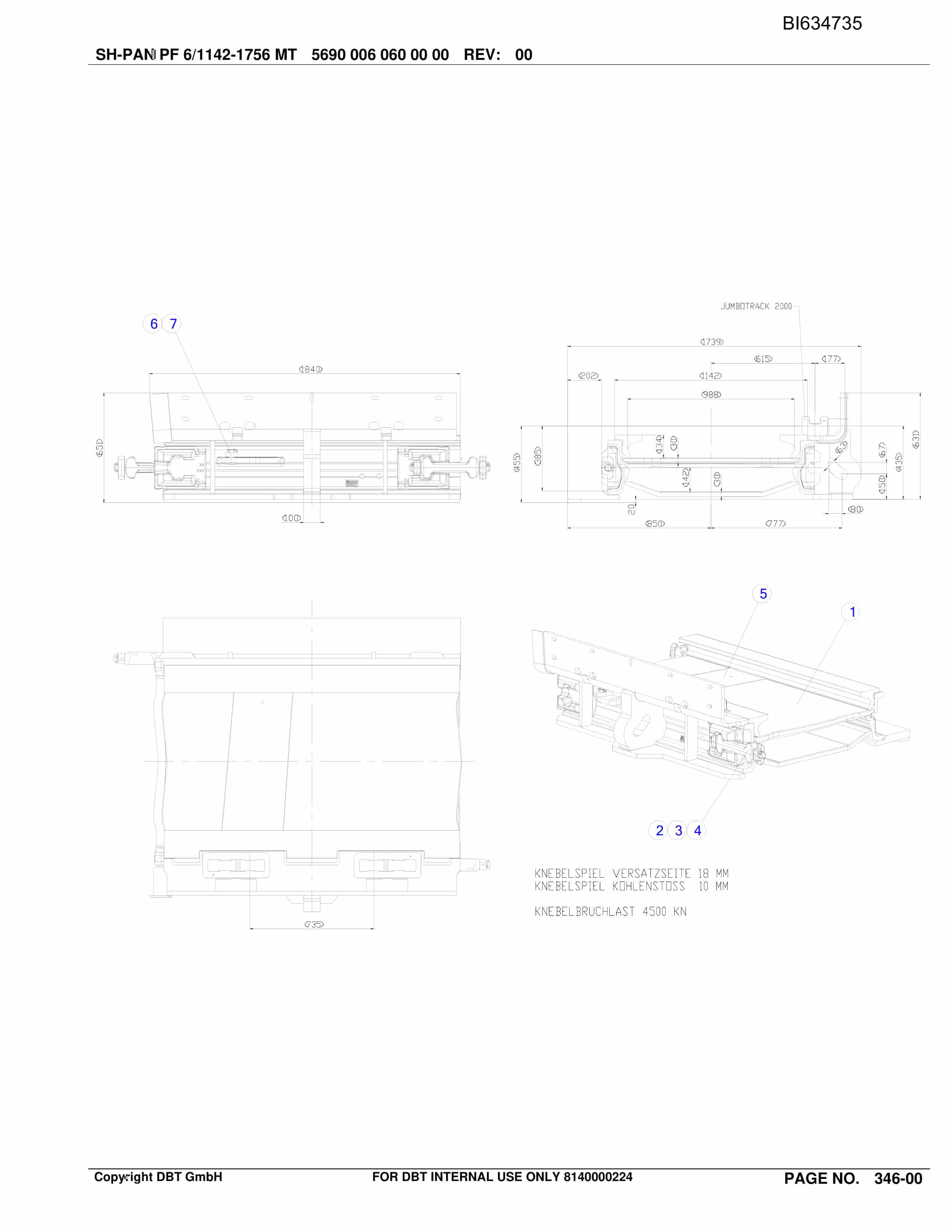 Bucyrus SHENHUA SH-AFC PF 6-1142 Parts Catalog BI634735-4