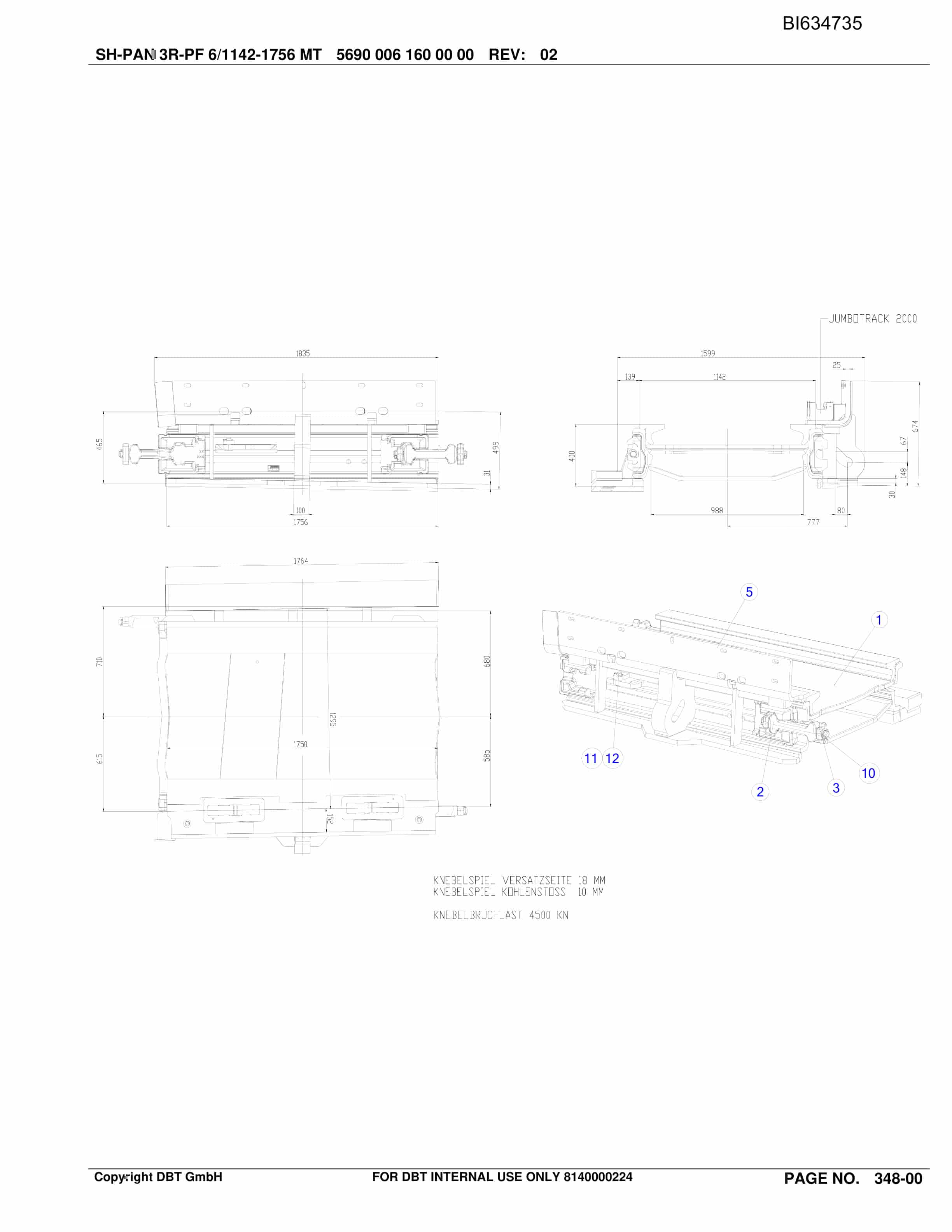 Bucyrus SHENHUA SH-AFC PF 6-1142 Parts Catalog BI634735-5