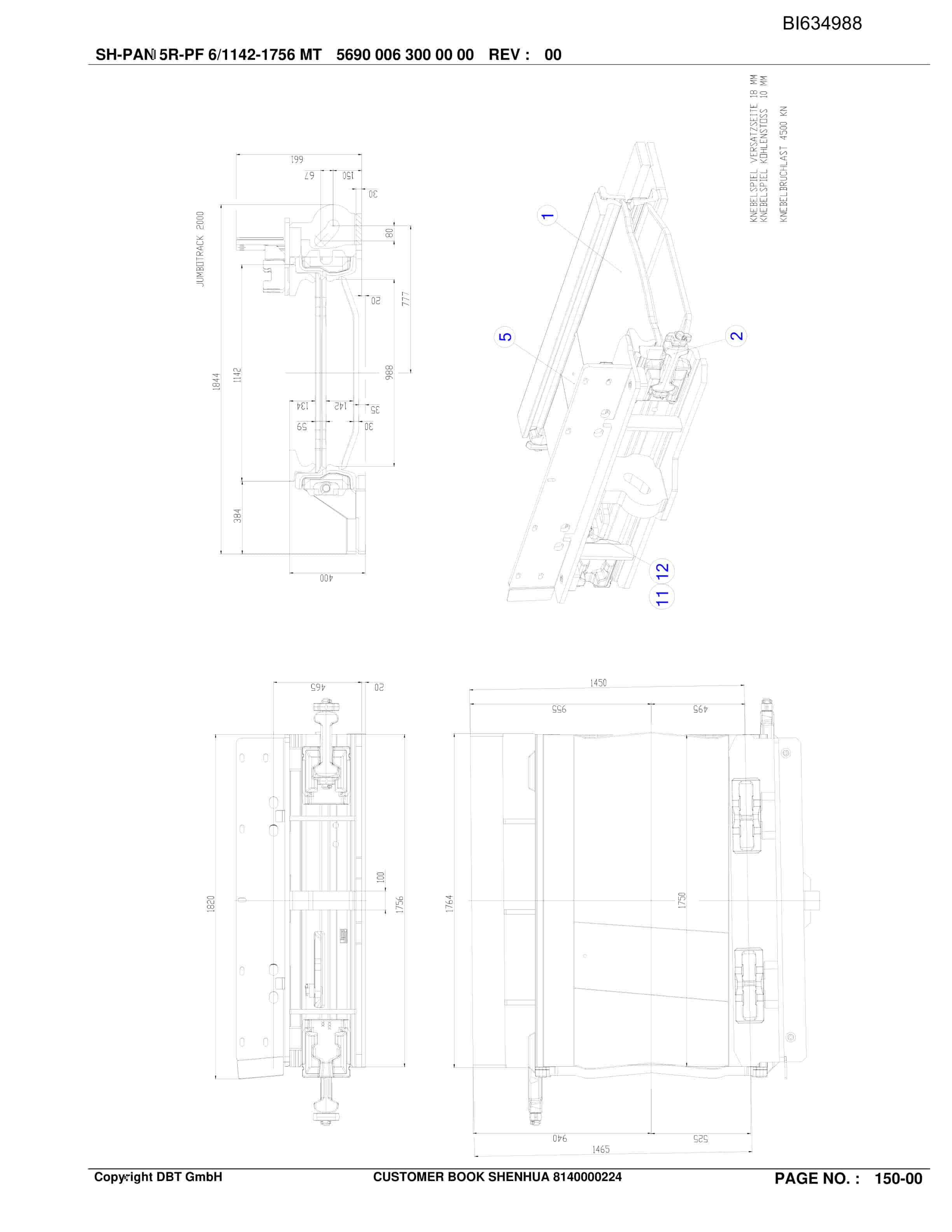 Bucyrus SHENHUA SH-AFC PF 6-1142 Parts Catalog BI634988-2