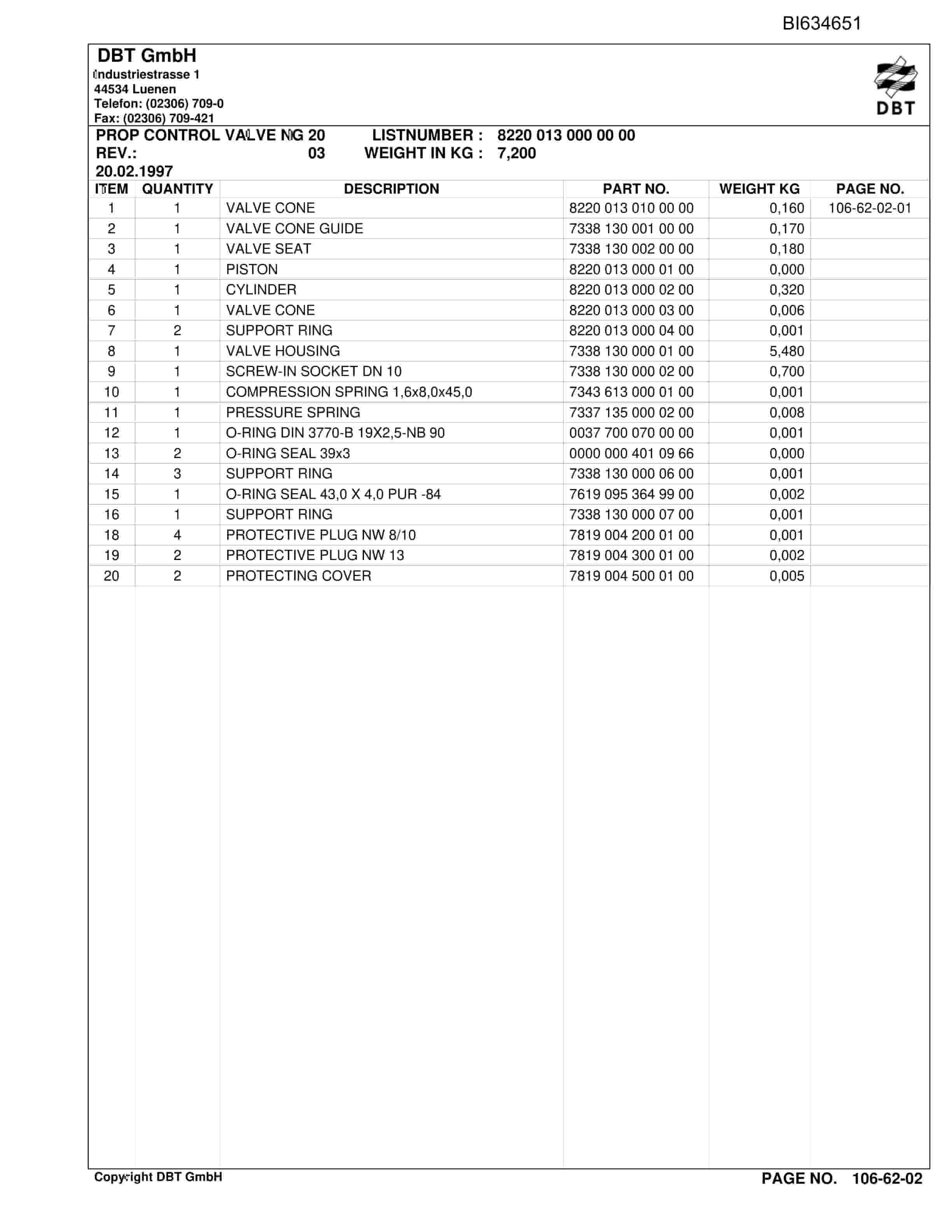 Bucyrus SHENHUA - SHENDONG S8 DBT Shield And Supplies Parts Catalog BI634651-5