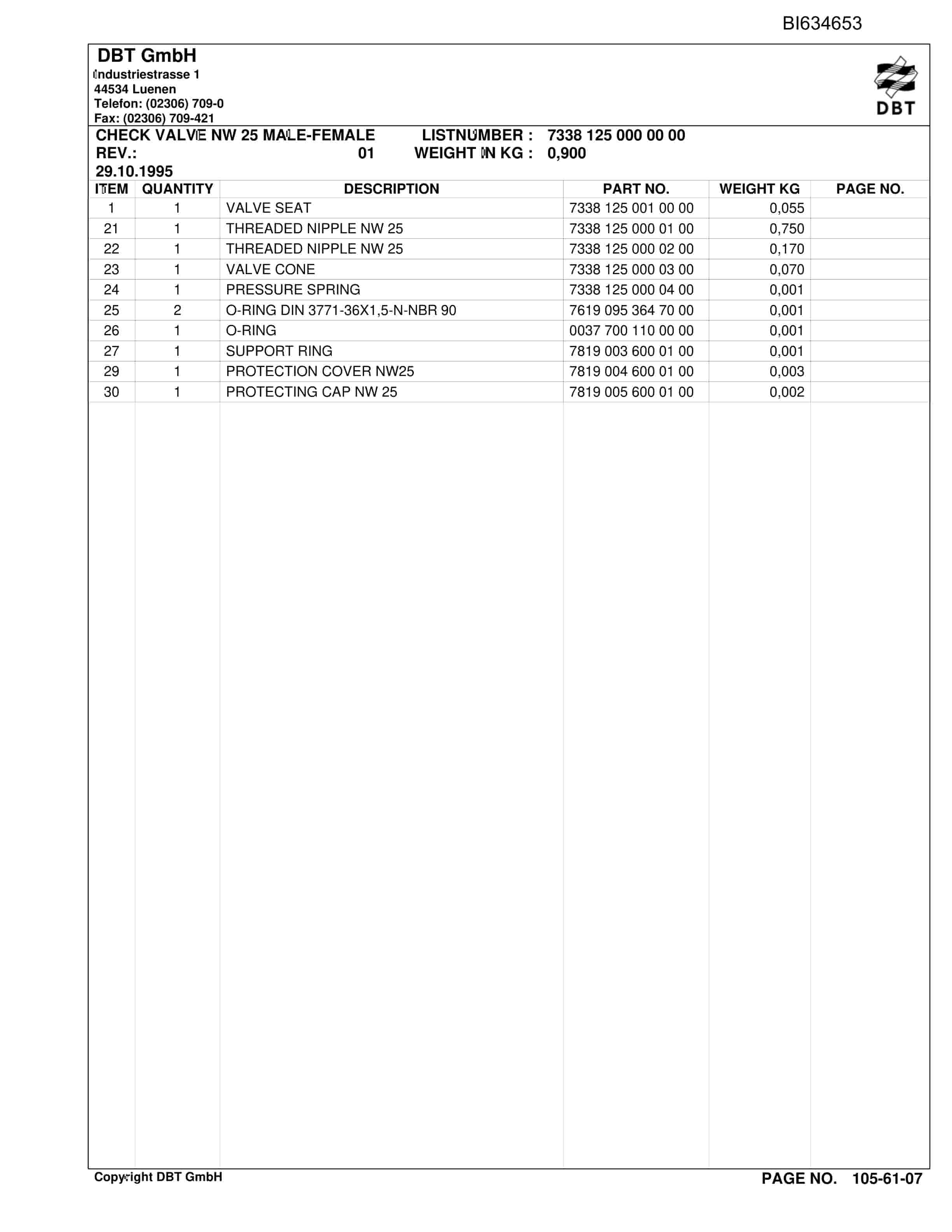Bucyrus SHENHUA - SHENDONG S9 DBT Shield And Supplies Parts Catalog BI634653-3