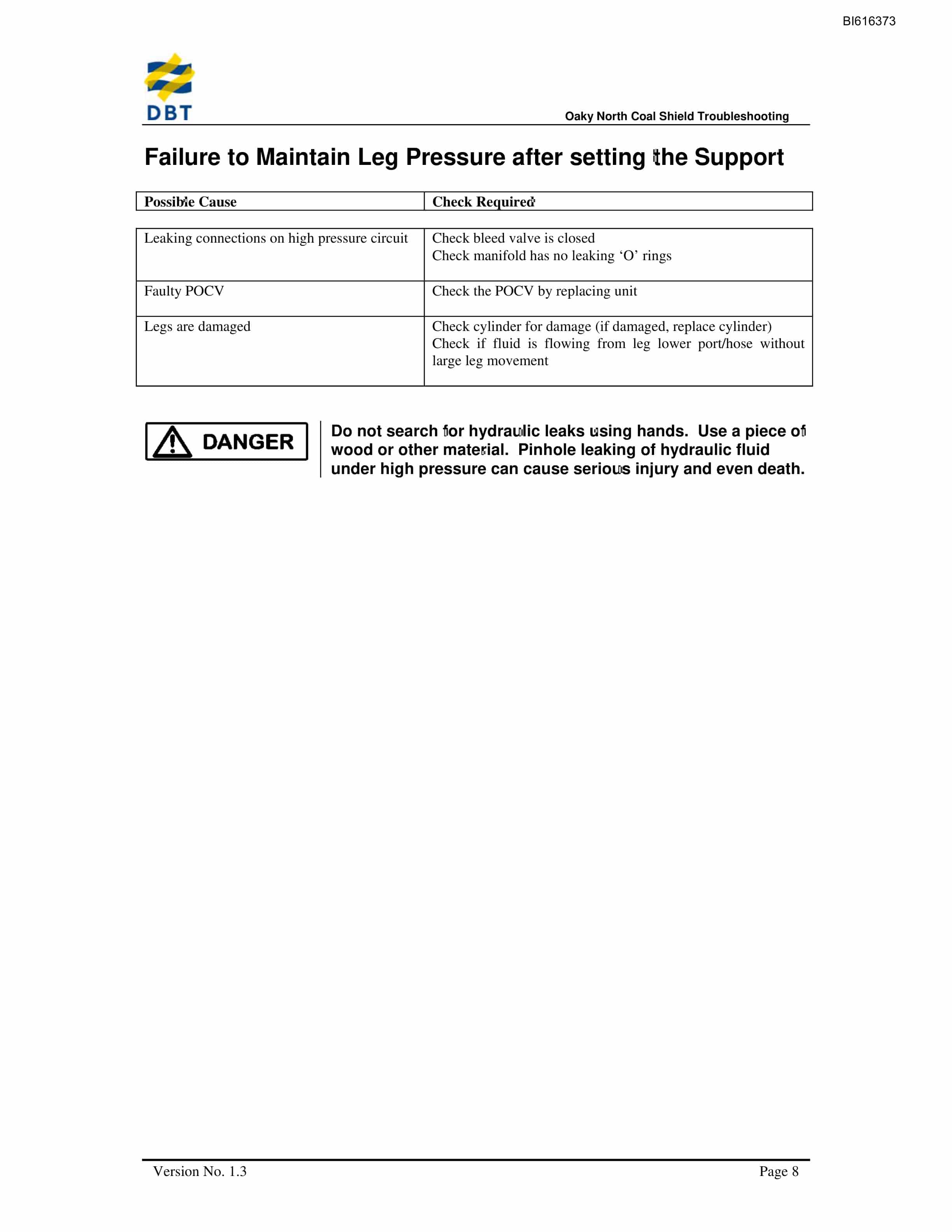 Bucyrus Shield Troubleshooting Technical Manual BI616373-2