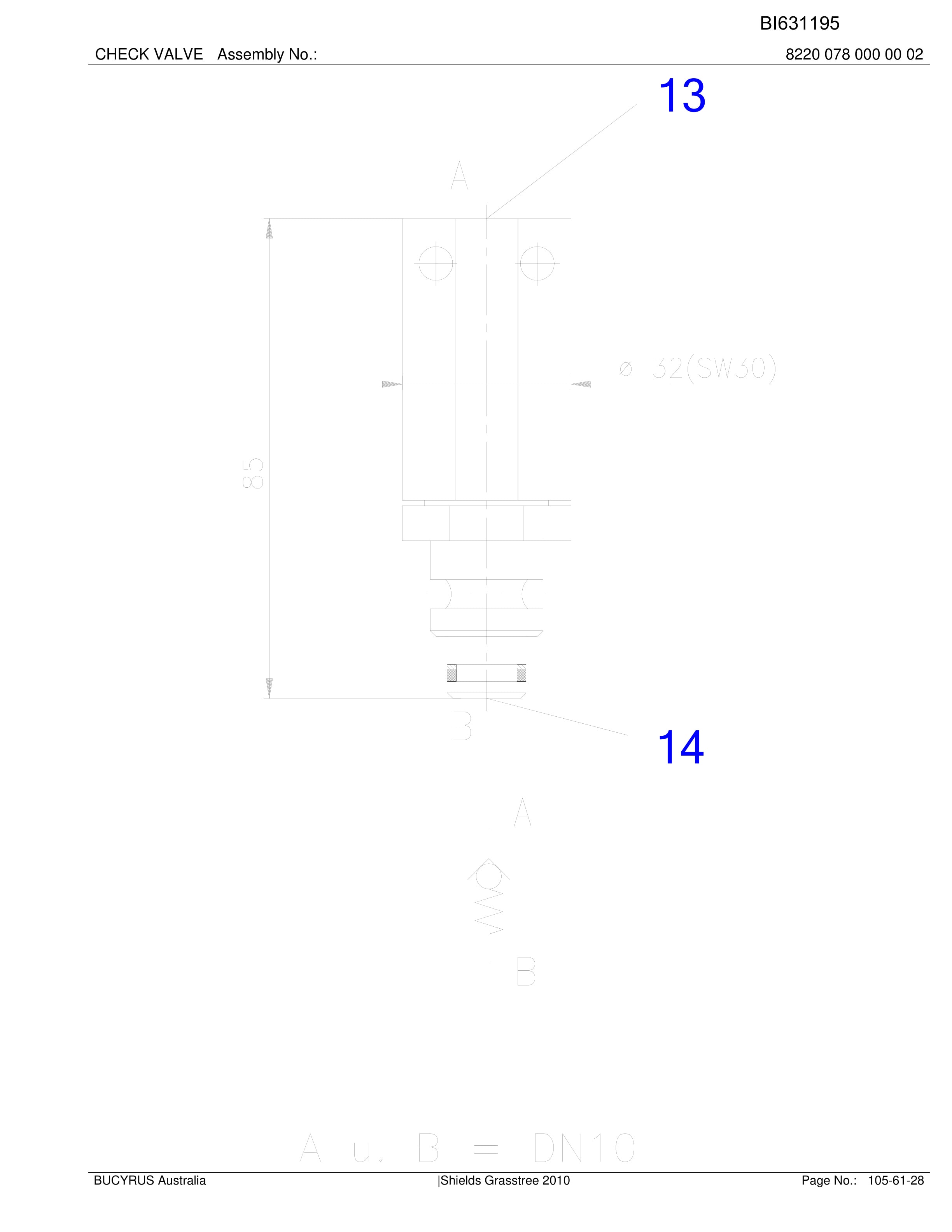 Bucyrus Shields Grasstree 2010 Parts Catalog BI631195-4