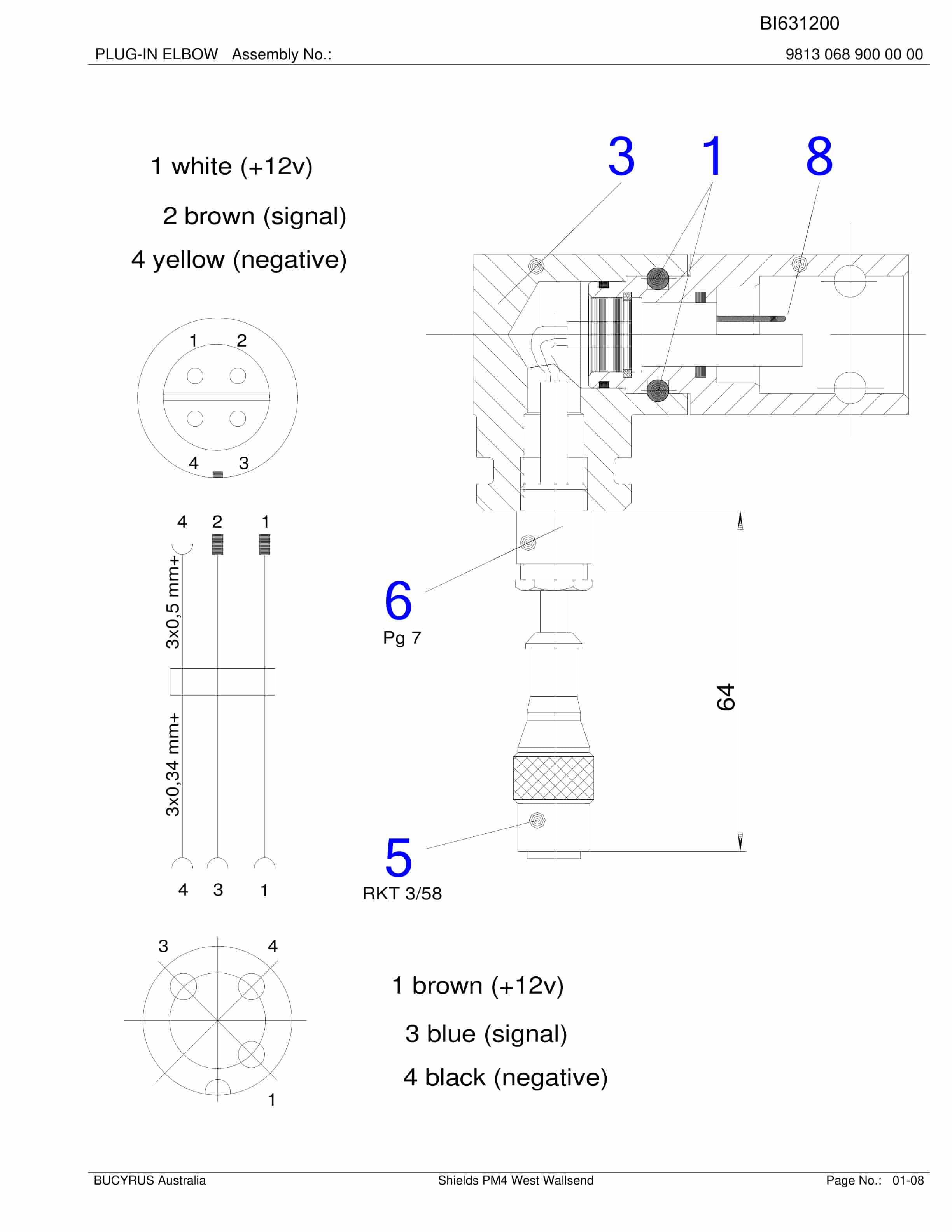 Bucyrus Shields PM4 West Wallsend Parts Catalog BI631200-3