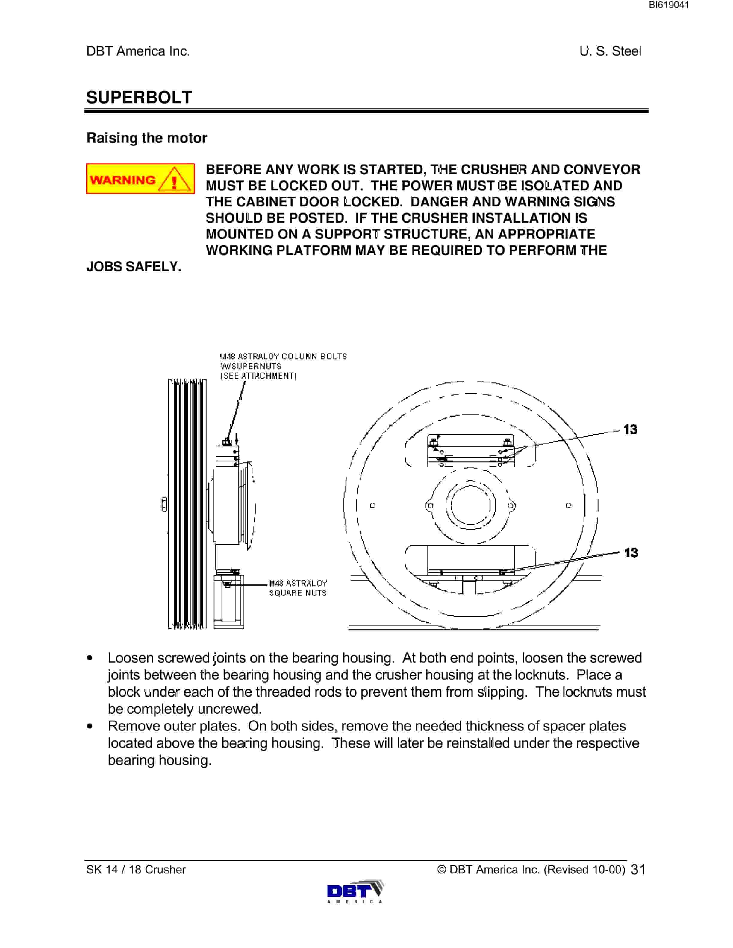 Bucyrus SK 14 - 18 Crusher Technical Manual BI619041-5